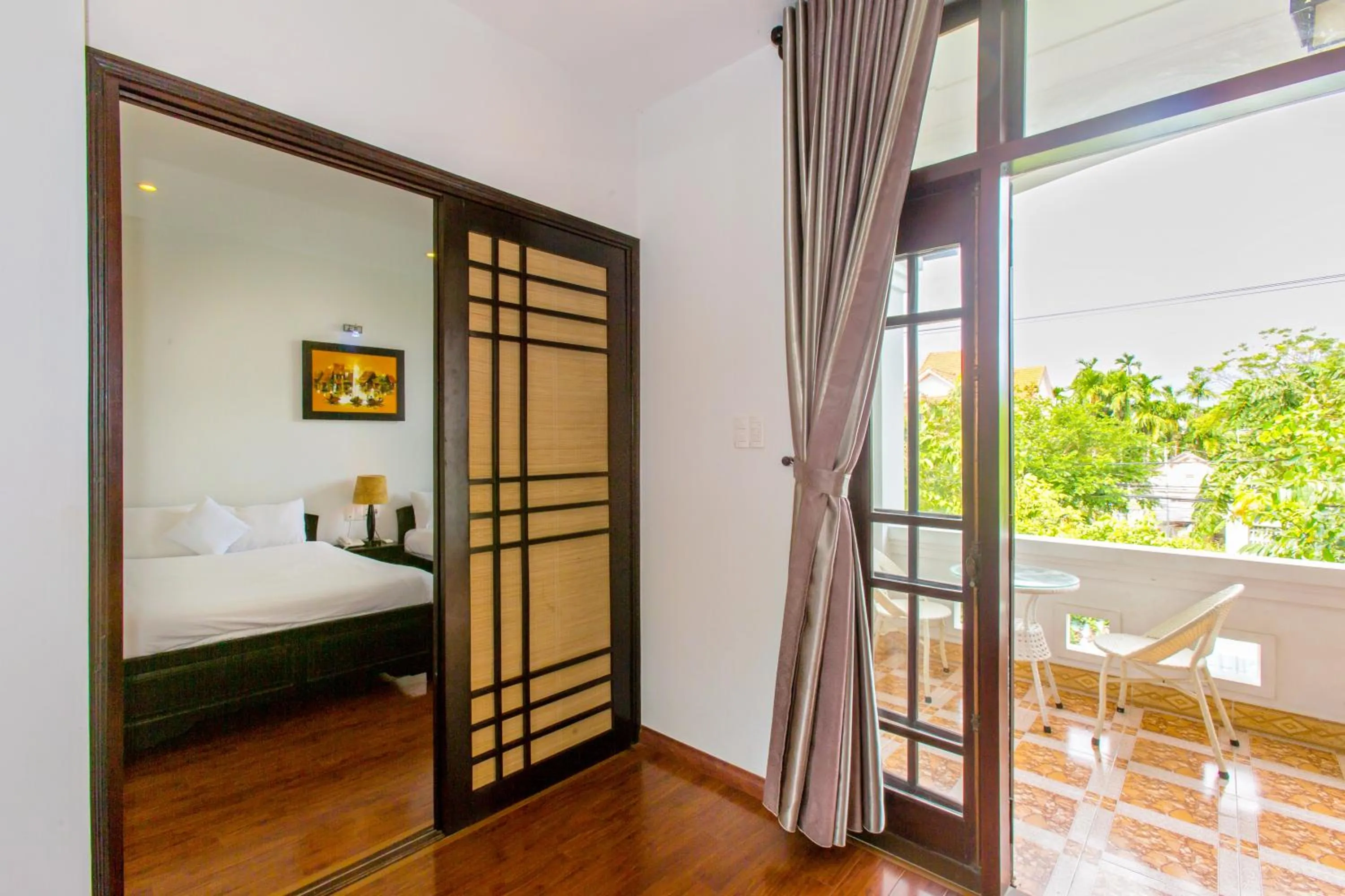 Balcony/Terrace, Bed in Riverside Impression Villa