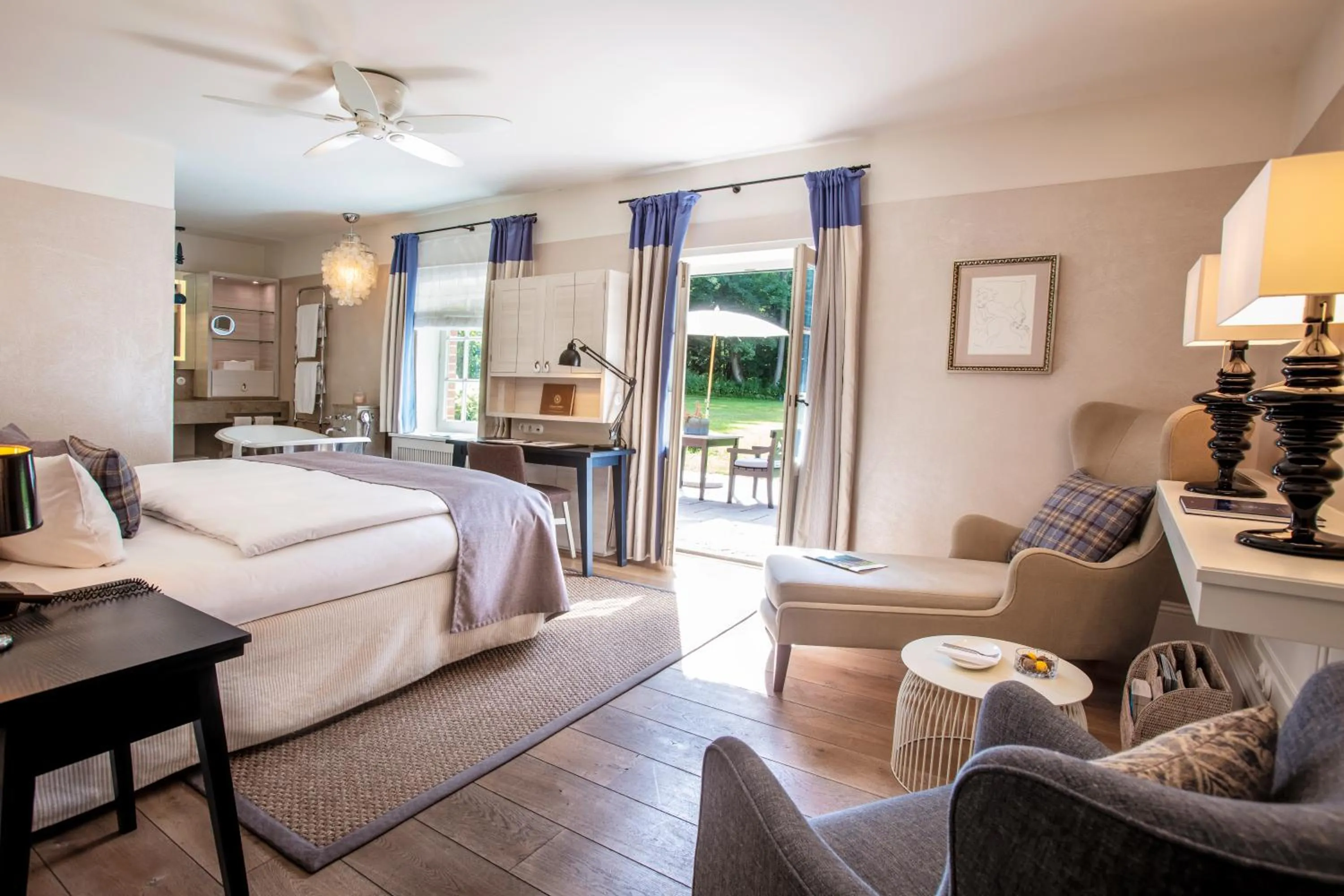 Balcony/Terrace, Bed in Weissenhaus Private Nature Luxury Resort