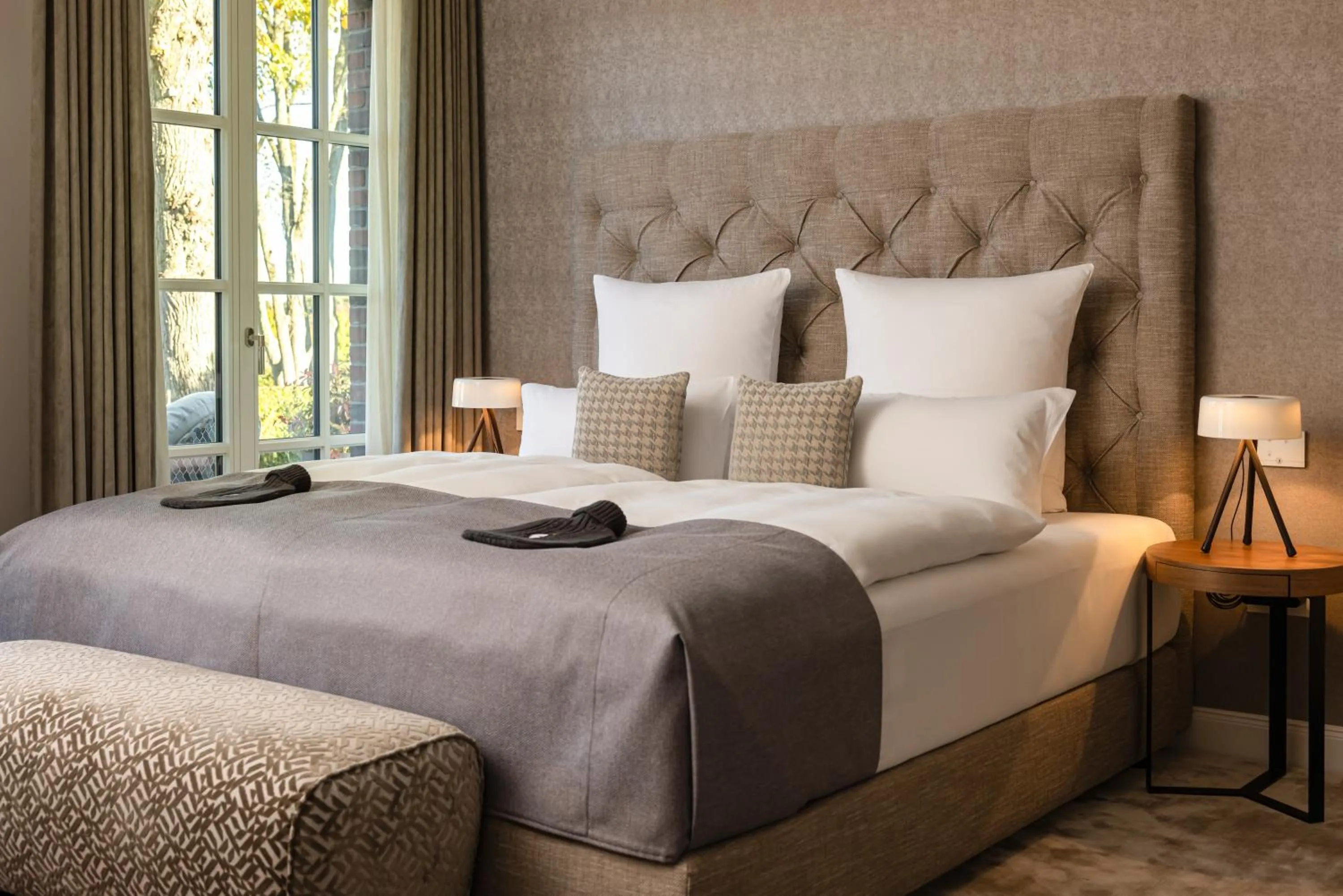 Bedroom, Bed in Weissenhaus Private Nature Luxury Resort