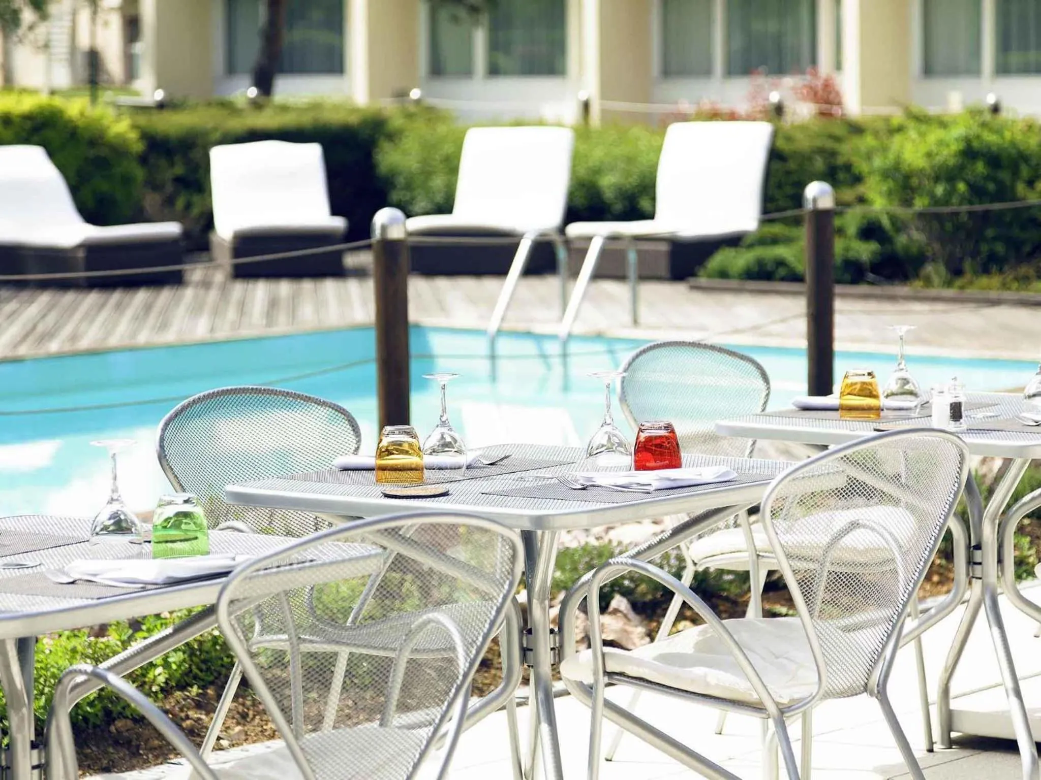 Pool view in Novotel Chartres