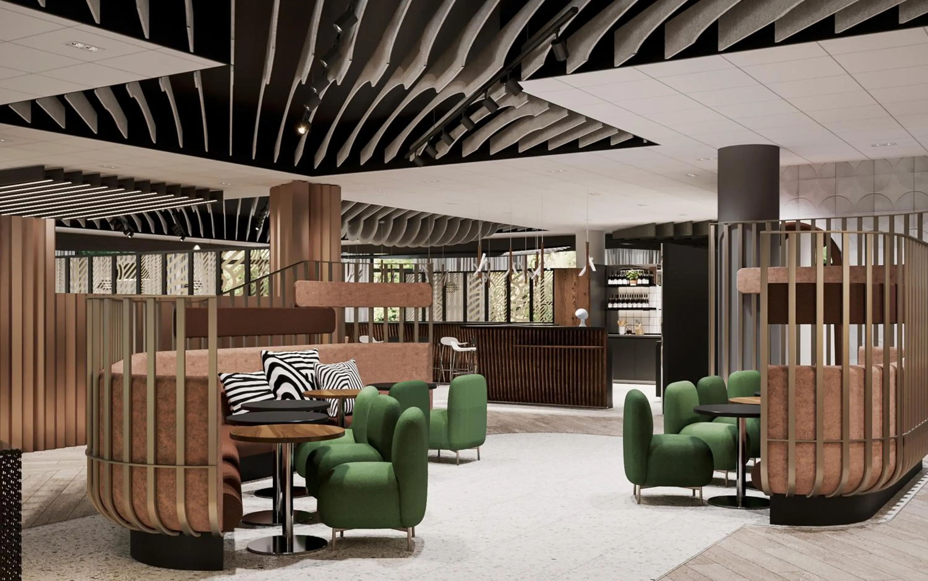 Lobby or reception in Novotel Poitiers Site du Futuroscope