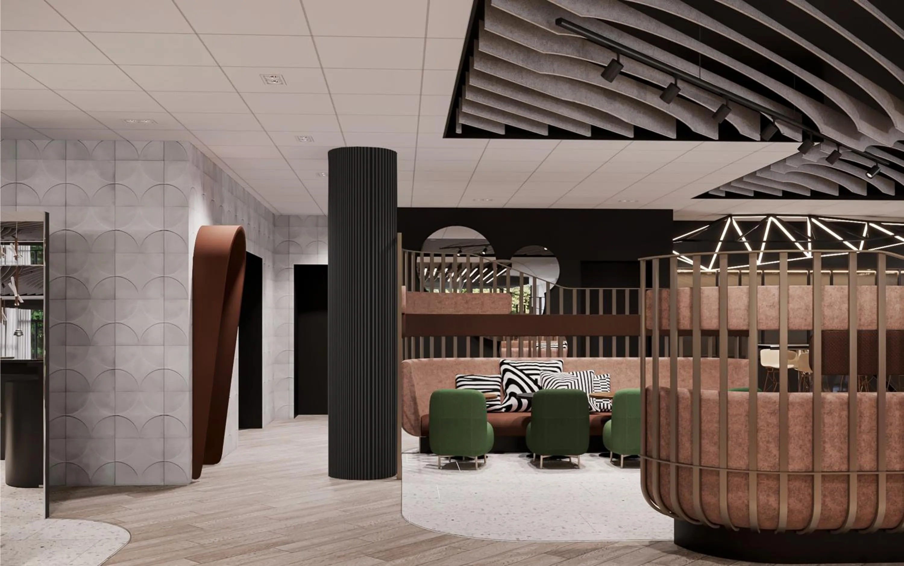 Lobby or reception in Novotel Poitiers Site du Futuroscope