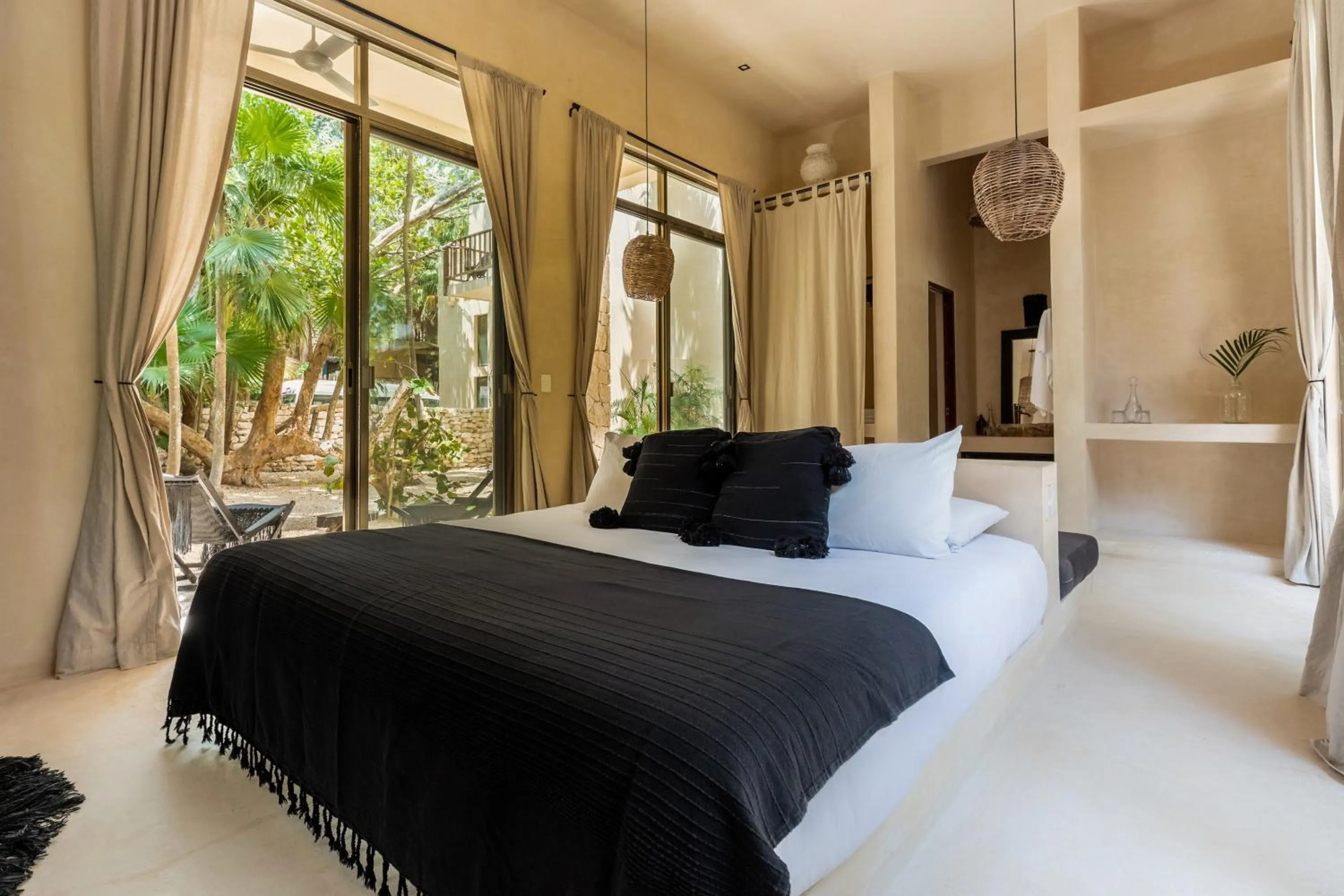Bed in NEST Tulum