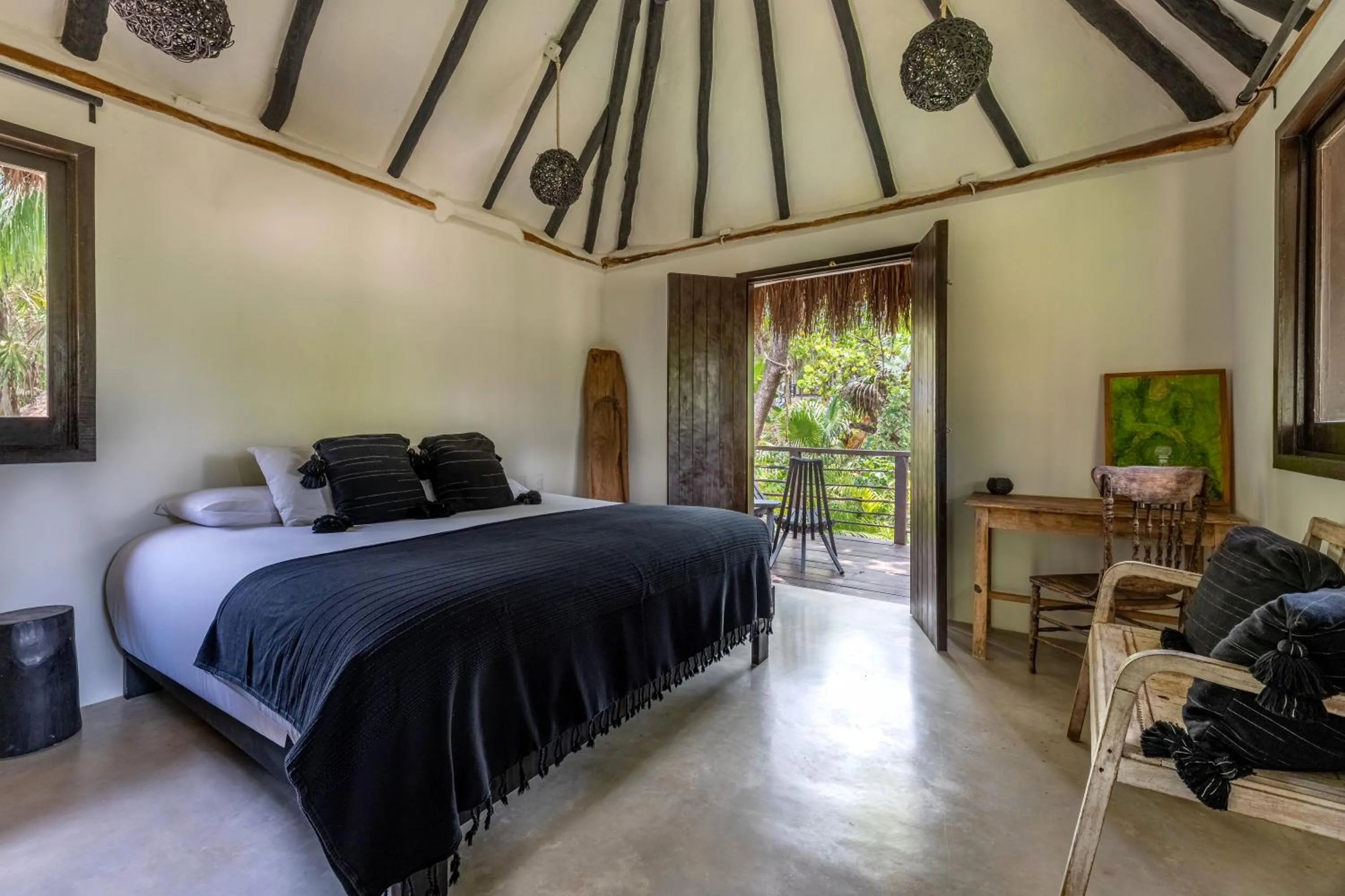 Bed in NEST Tulum