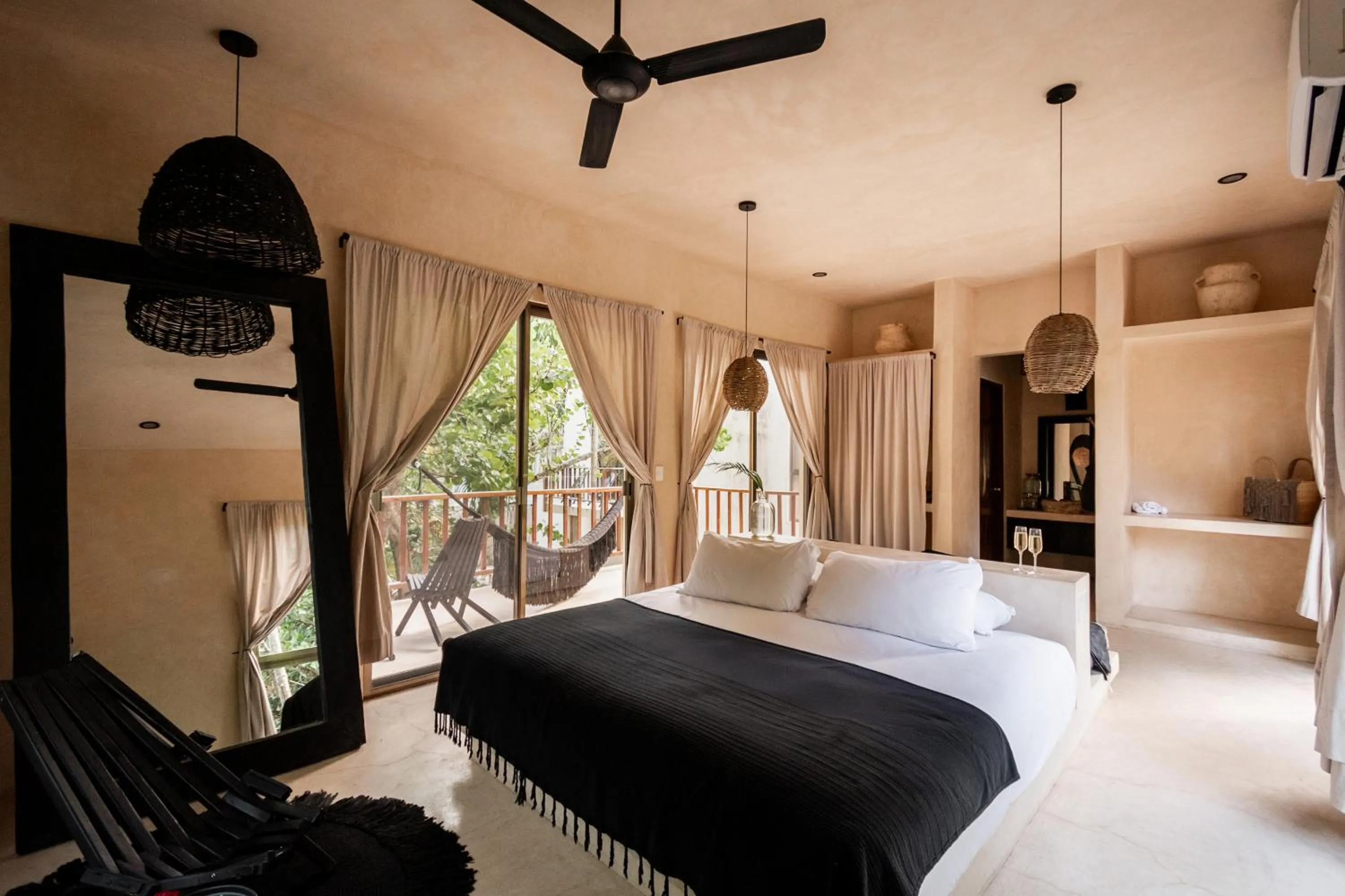 Bed in NEST Tulum