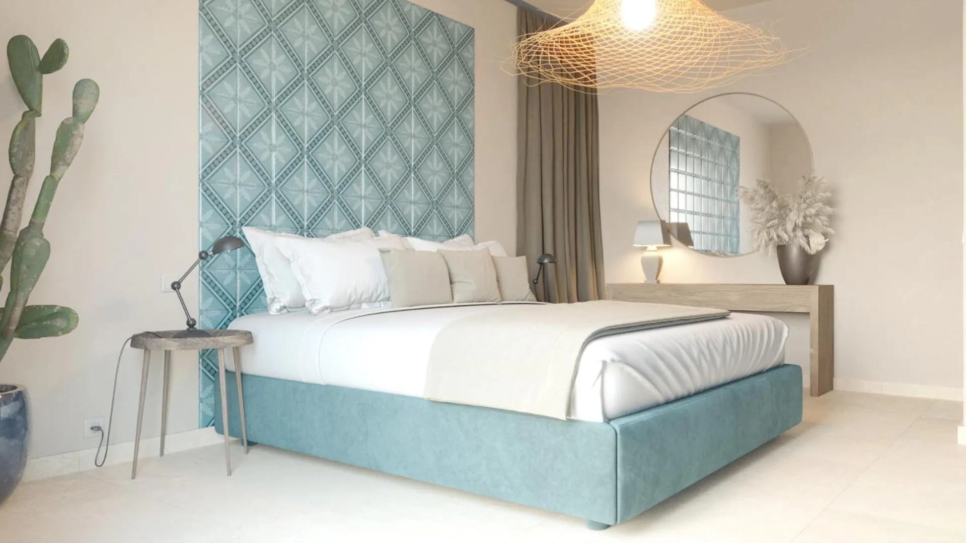 Bedroom, Bed in Resort Capo Bianco