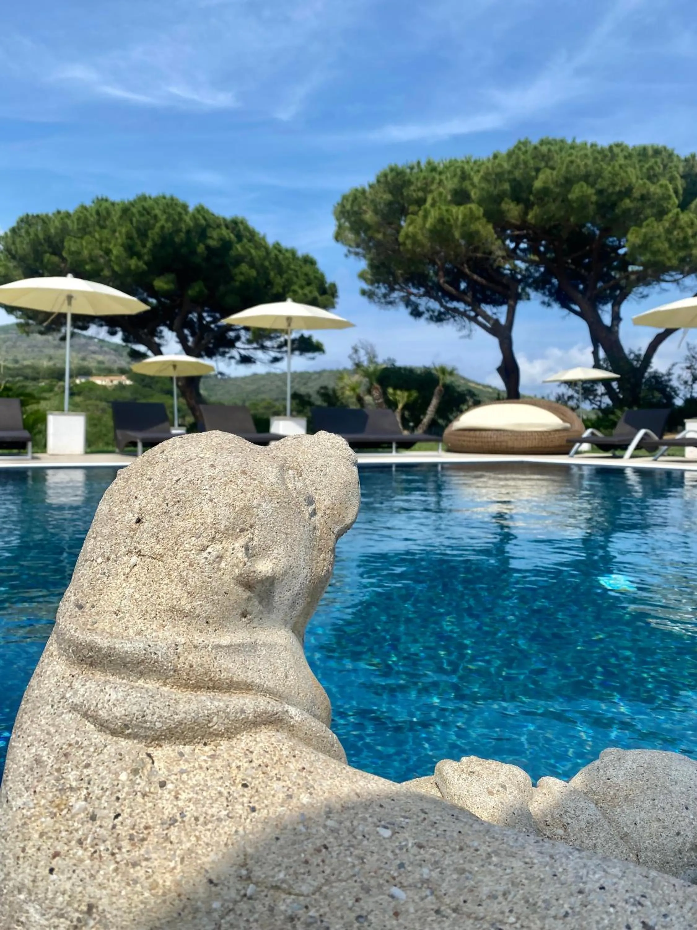Pool view in Resort Capo Bianco