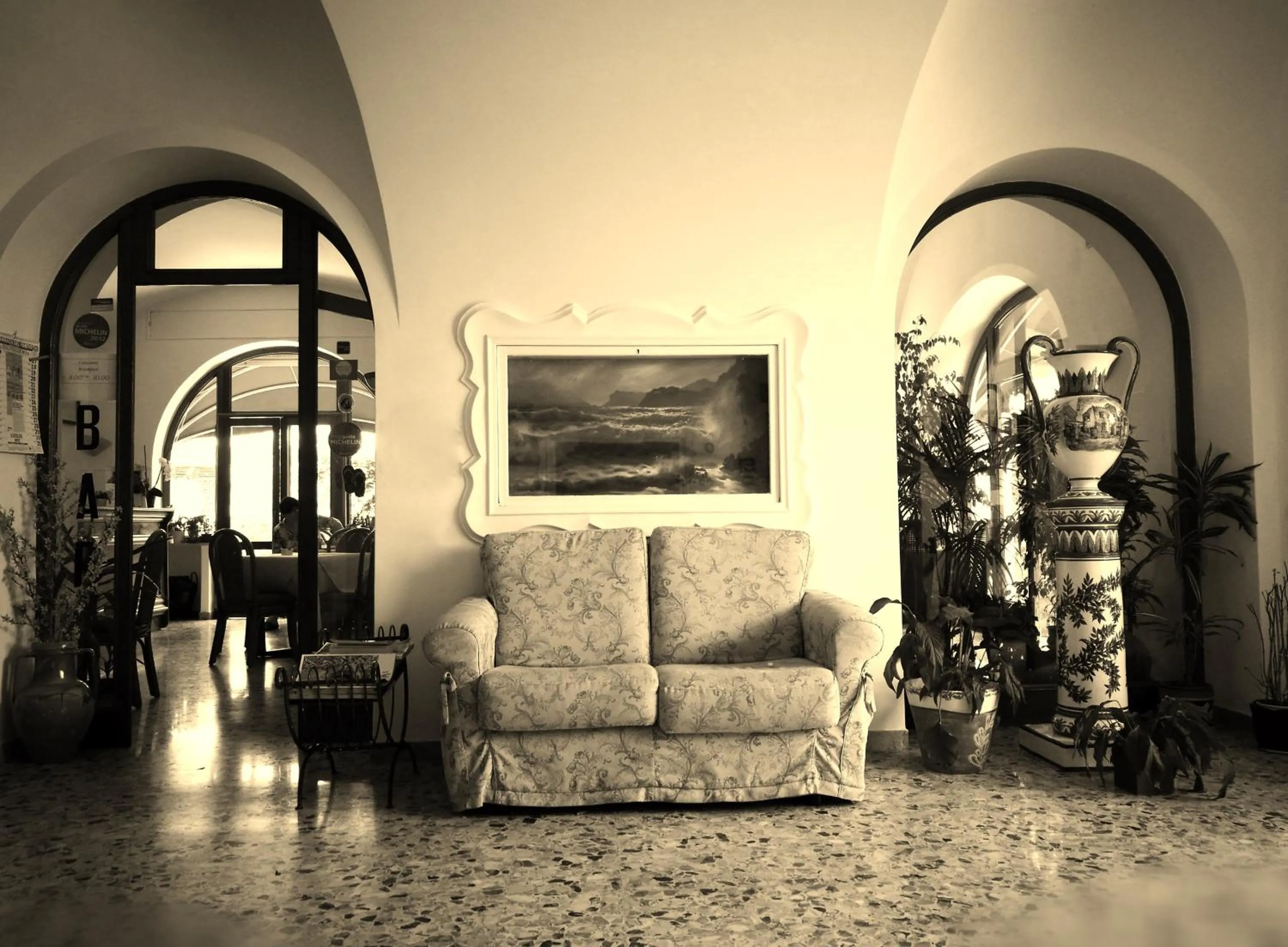 Lobby or reception in Hotel Biancamaria