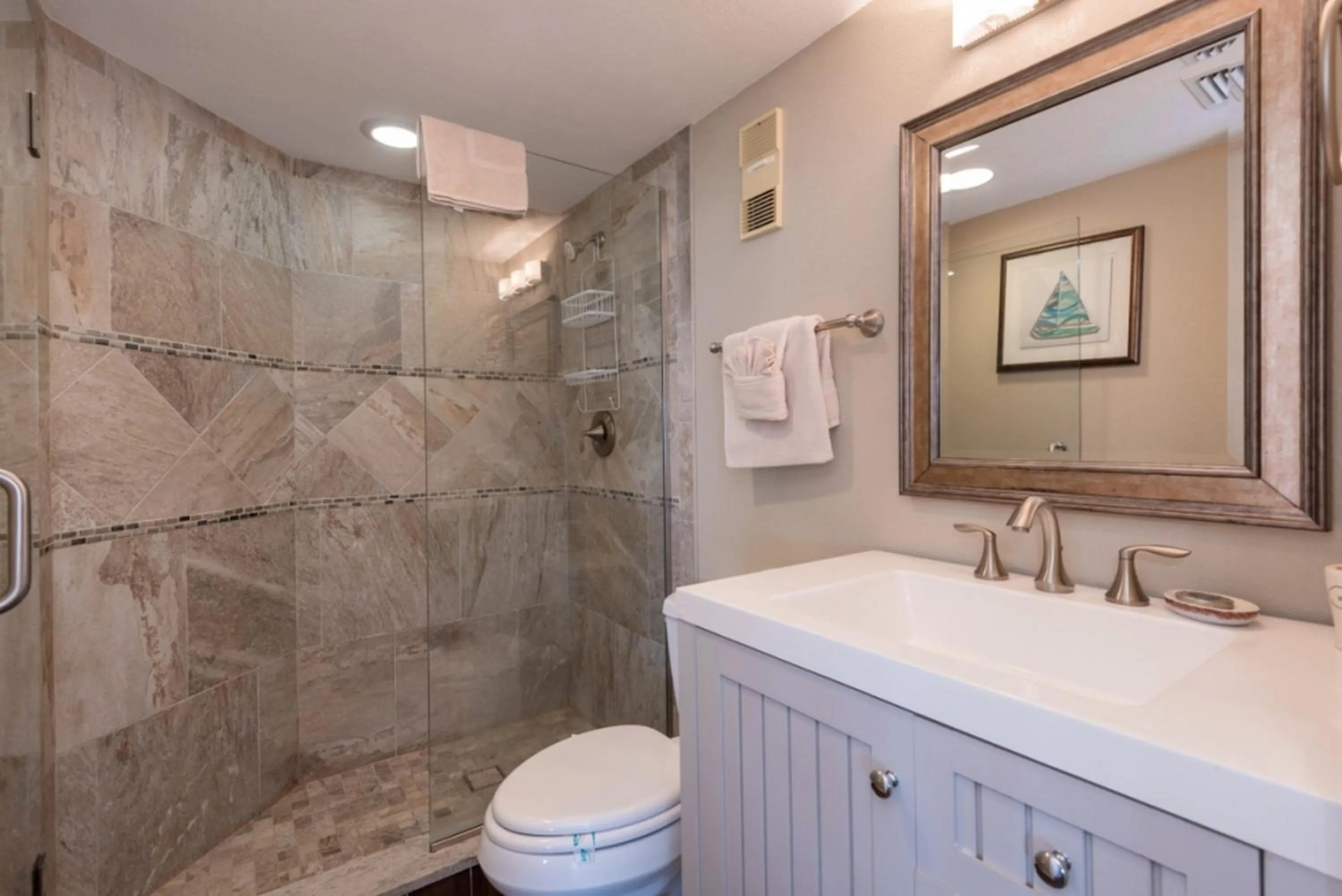 Bathroom in Gulf Strand Resort by Travel Resort Services