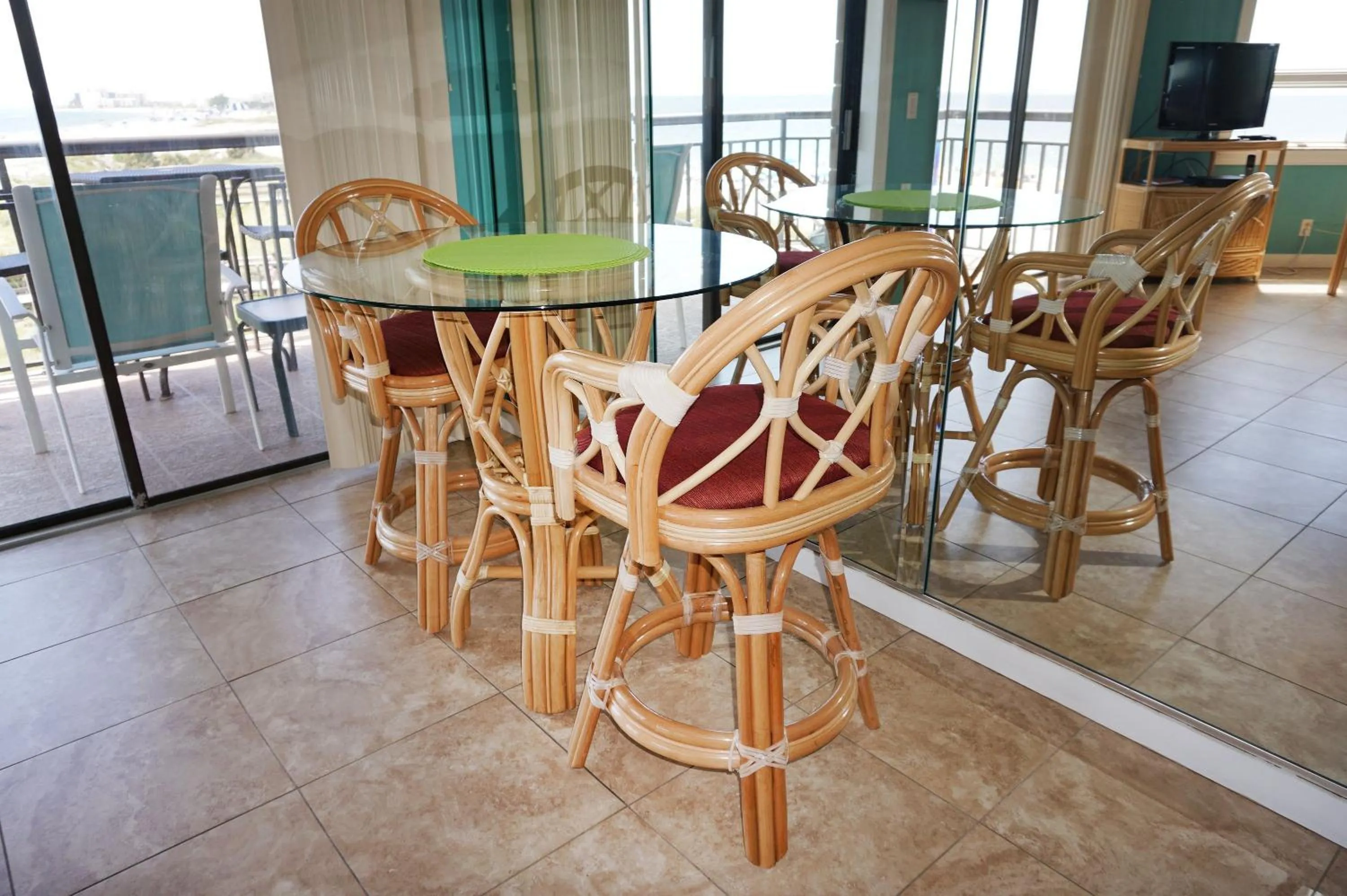 Dining area in Gulf Strand Resort by Travel Resort Services