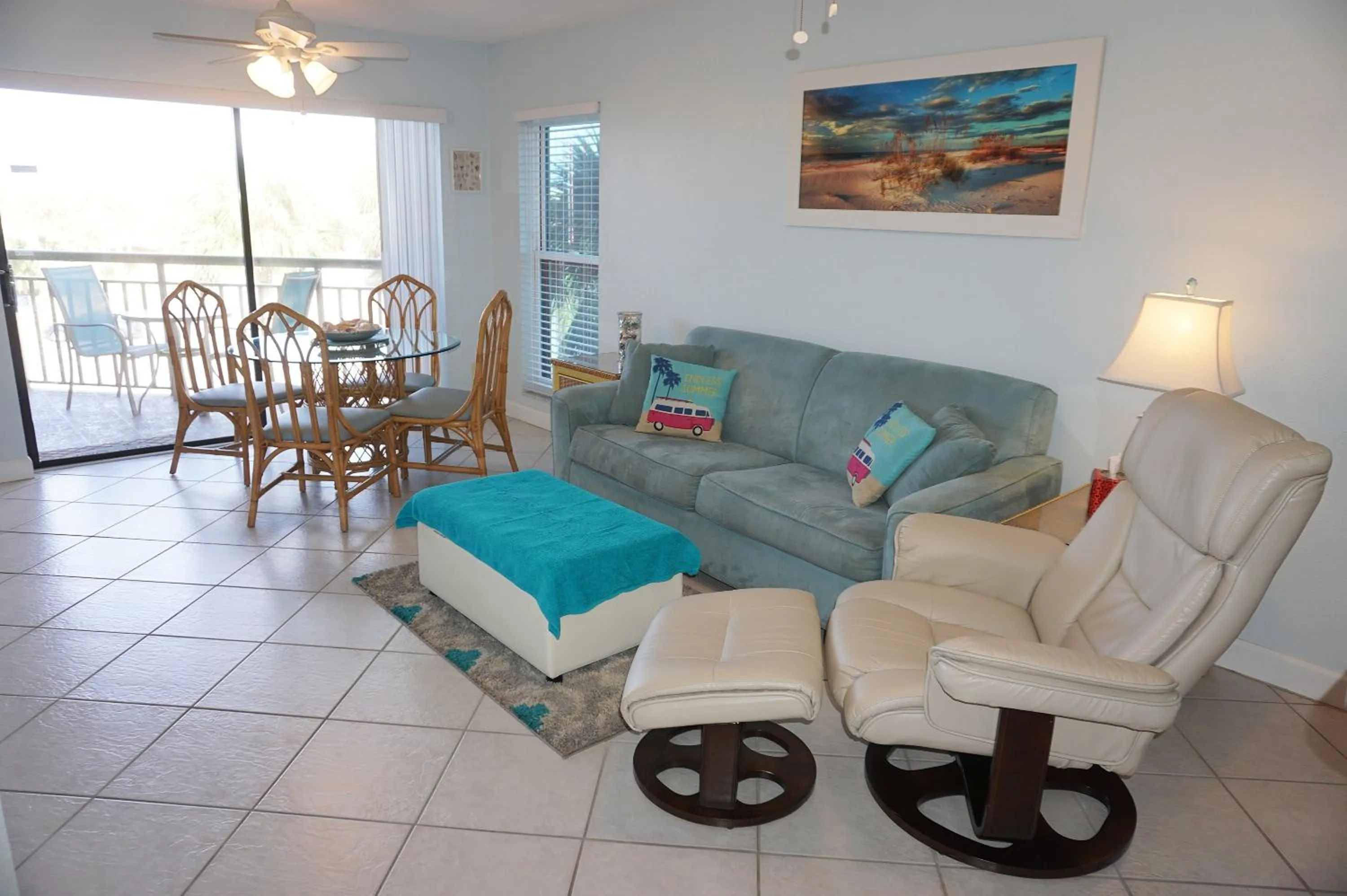 Living room in Gulf Strand Resort by Travel Resort Services