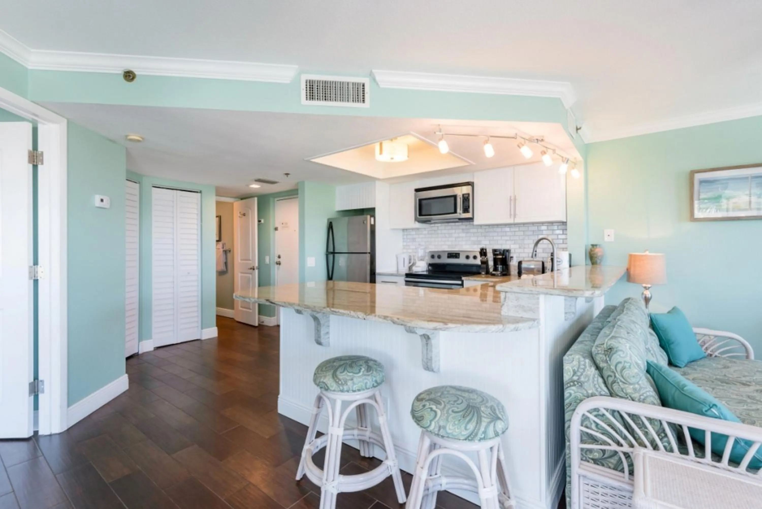 Kitchen or kitchenette in Gulf Strand Resort by Travel Resort Services