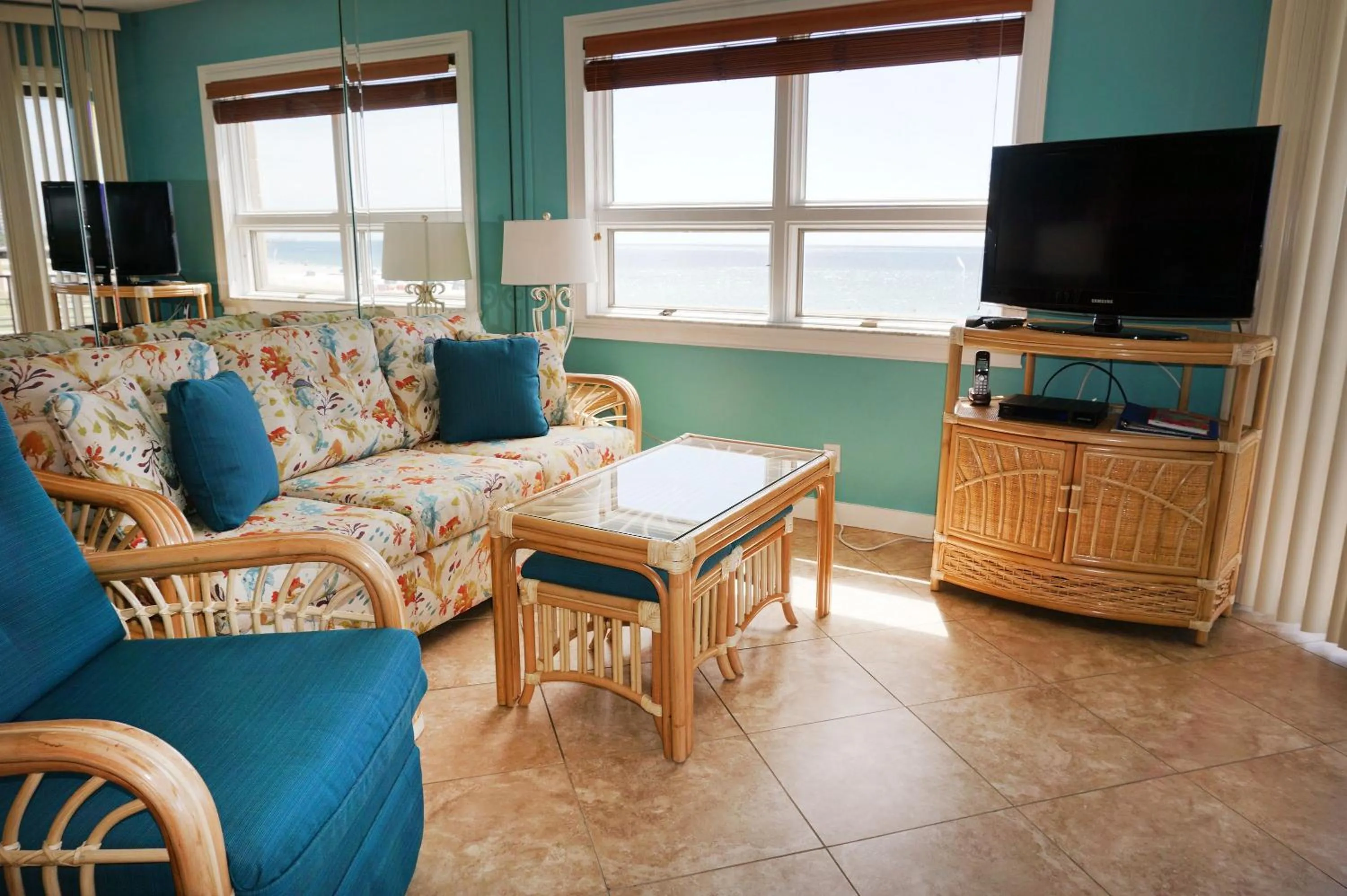 Living room in Gulf Strand Resort by Travel Resort Services