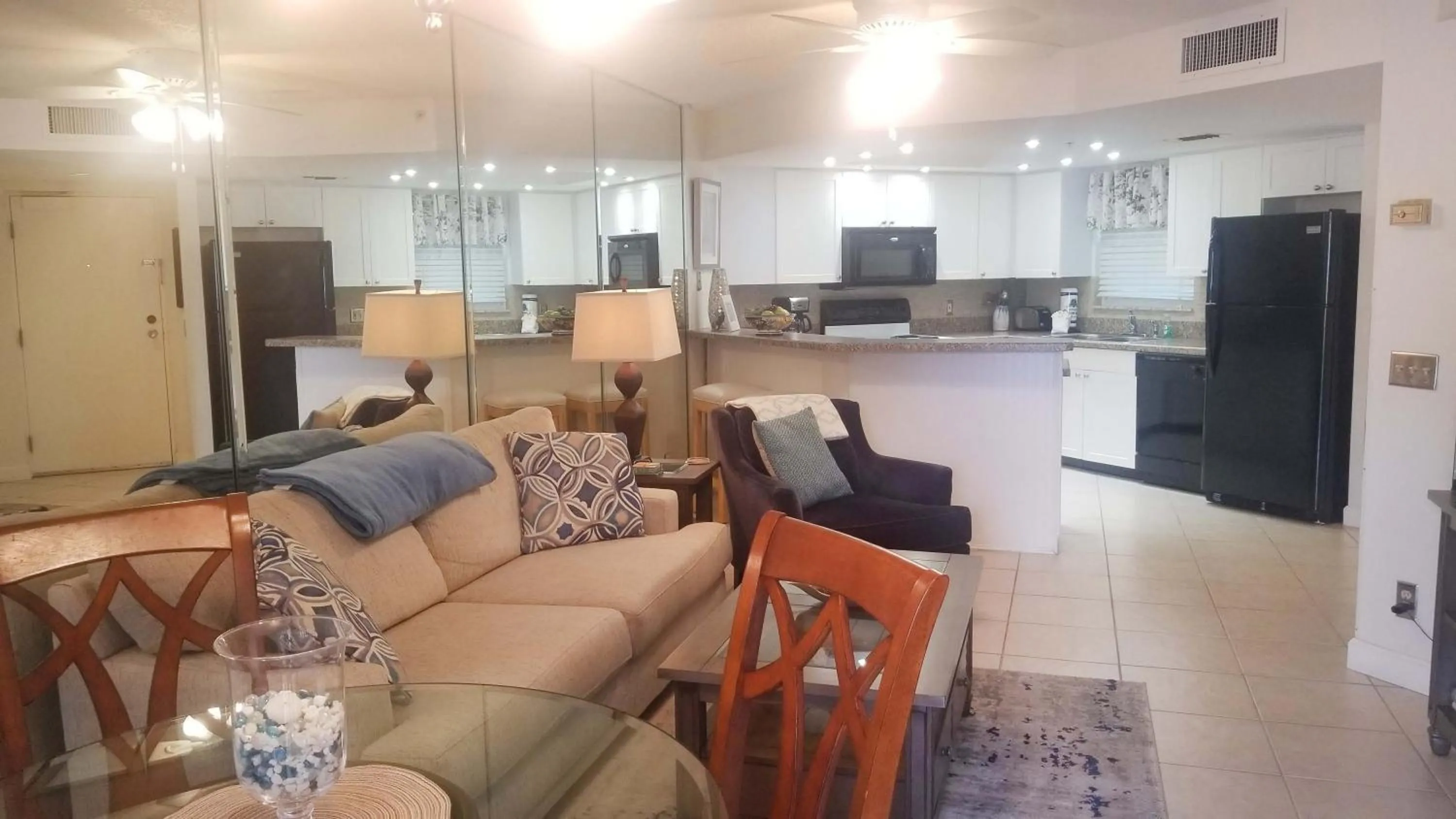 Living room in Gulf Strand Resort by Travel Resort Services