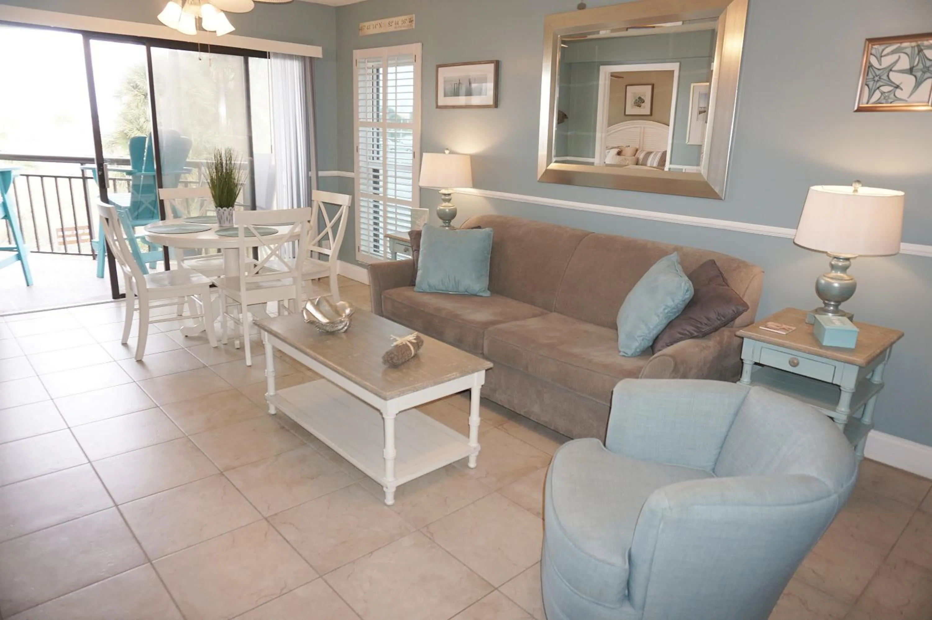 Living room in Gulf Strand Resort by Travel Resort Services