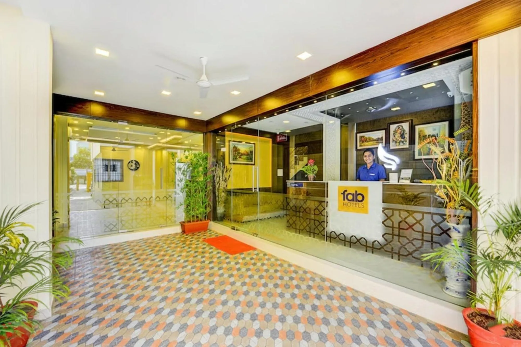 Lobby or reception in FabHotel Sky Bay Residency