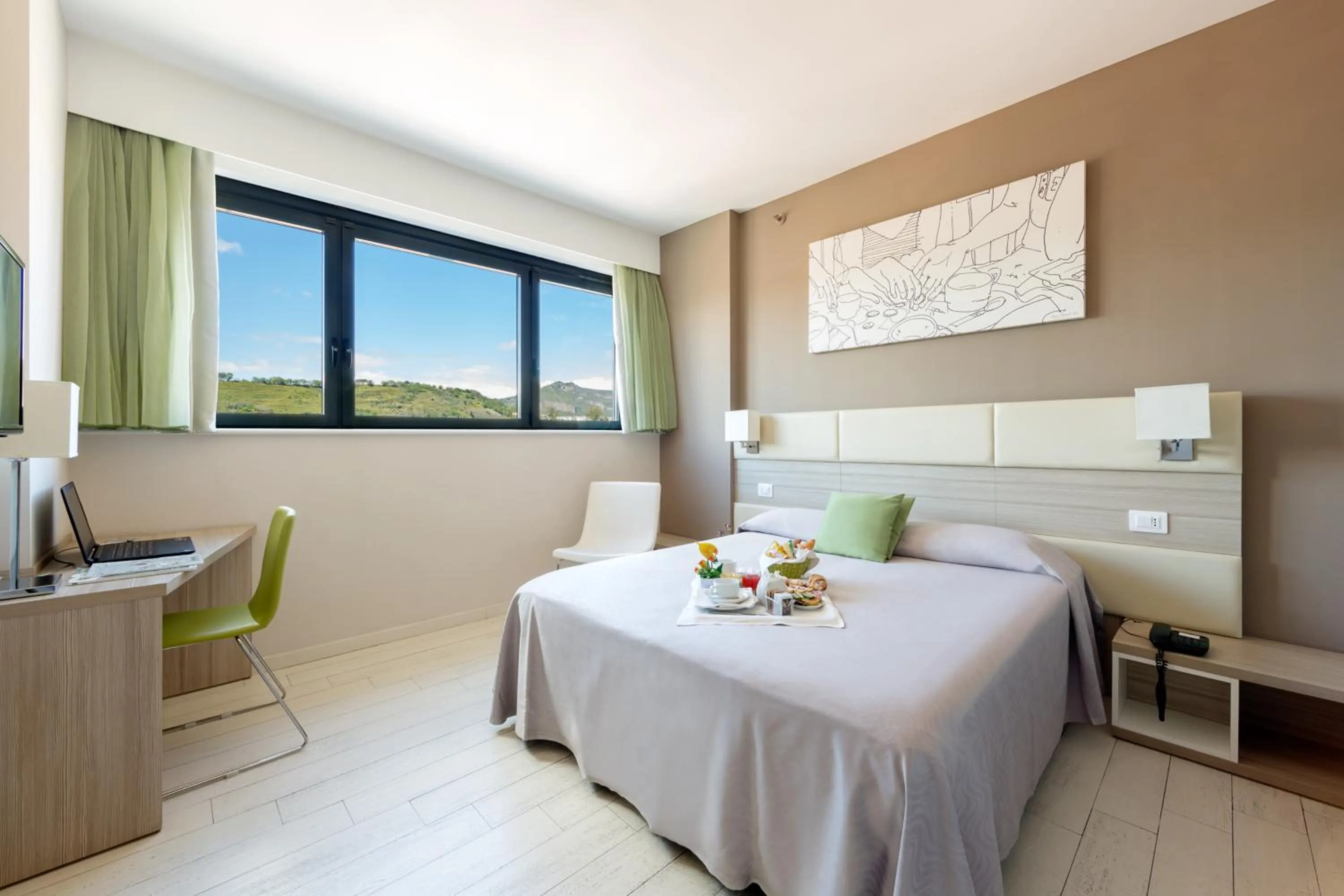 Bed in Hotel Cristina