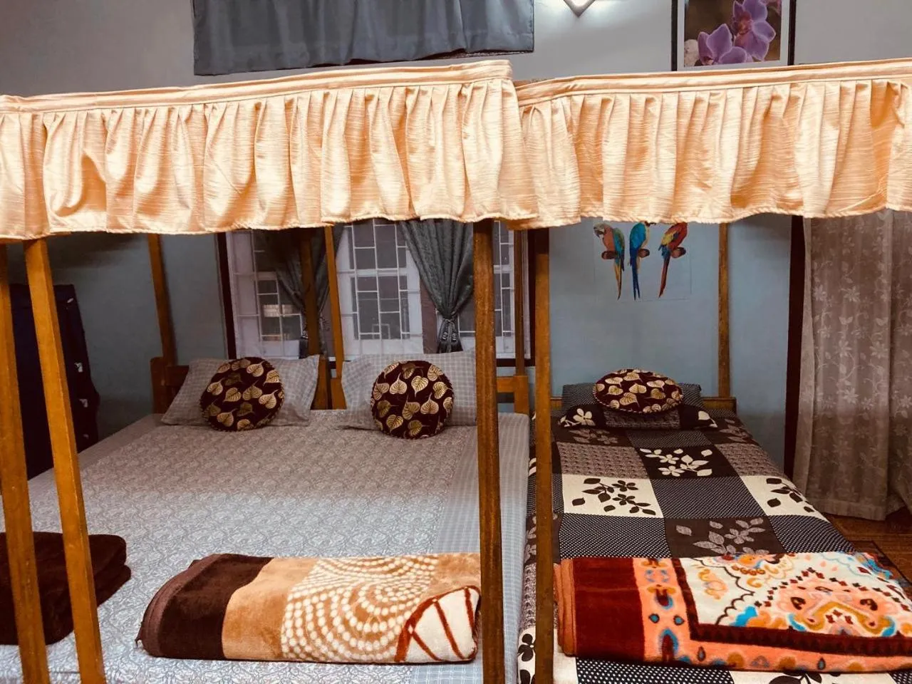 Photo of the whole room, Bed in Namaskar Lodge and Homestay