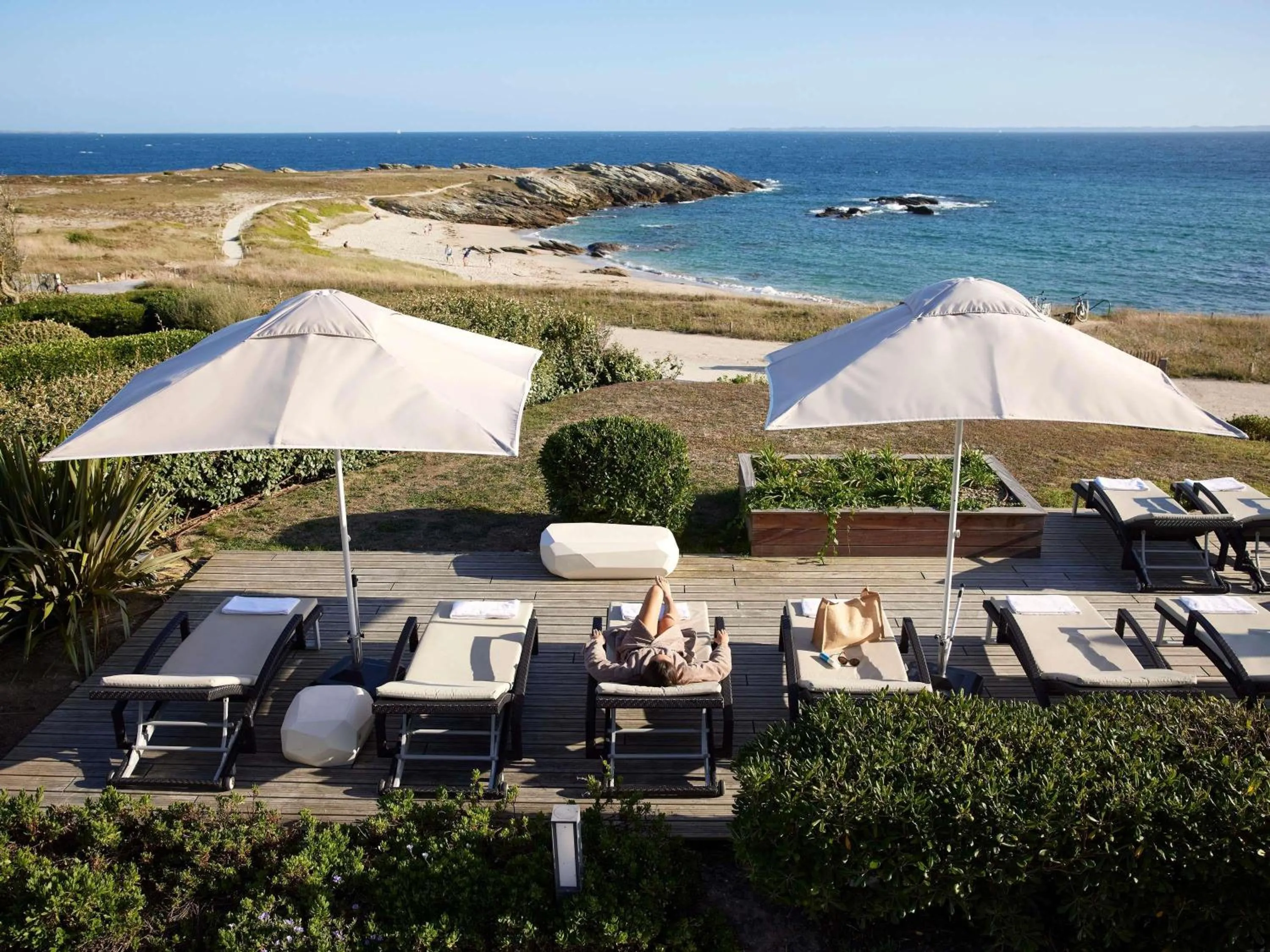 Pool view in Sofitel Quiberon Thalassa sea & spa