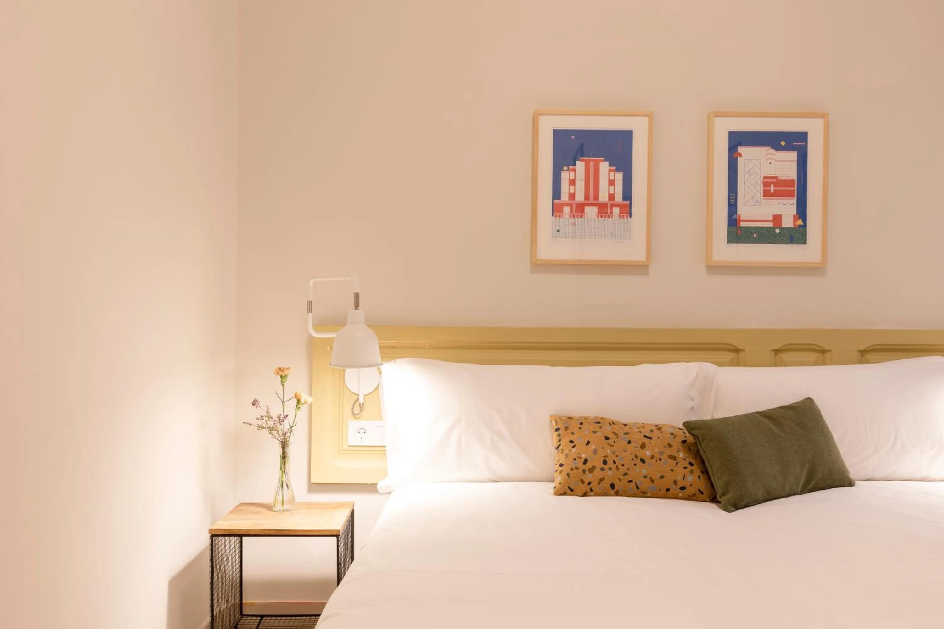 Bed in Aspasios Gracia Apartments