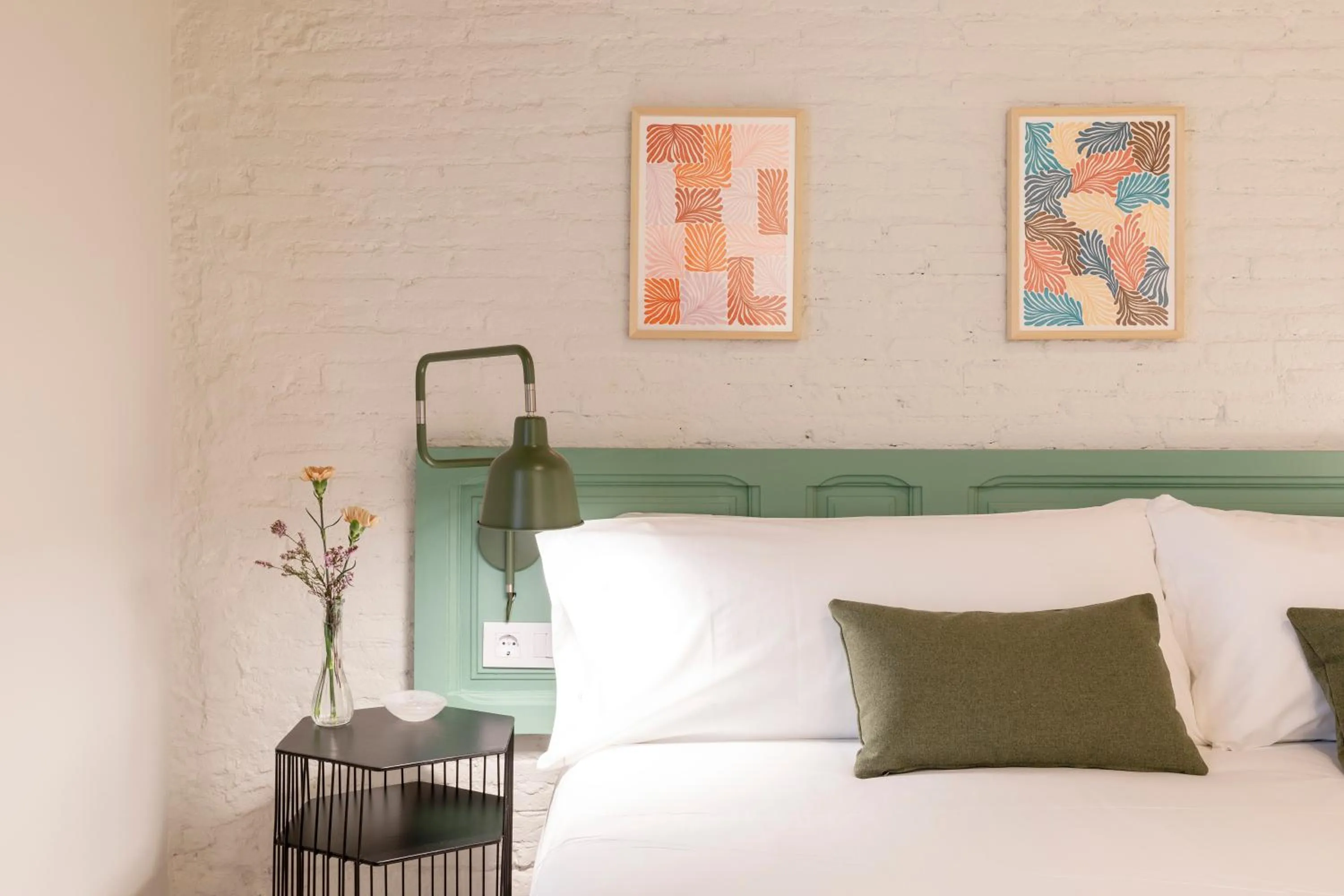 Bed in Aspasios Gracia Apartments