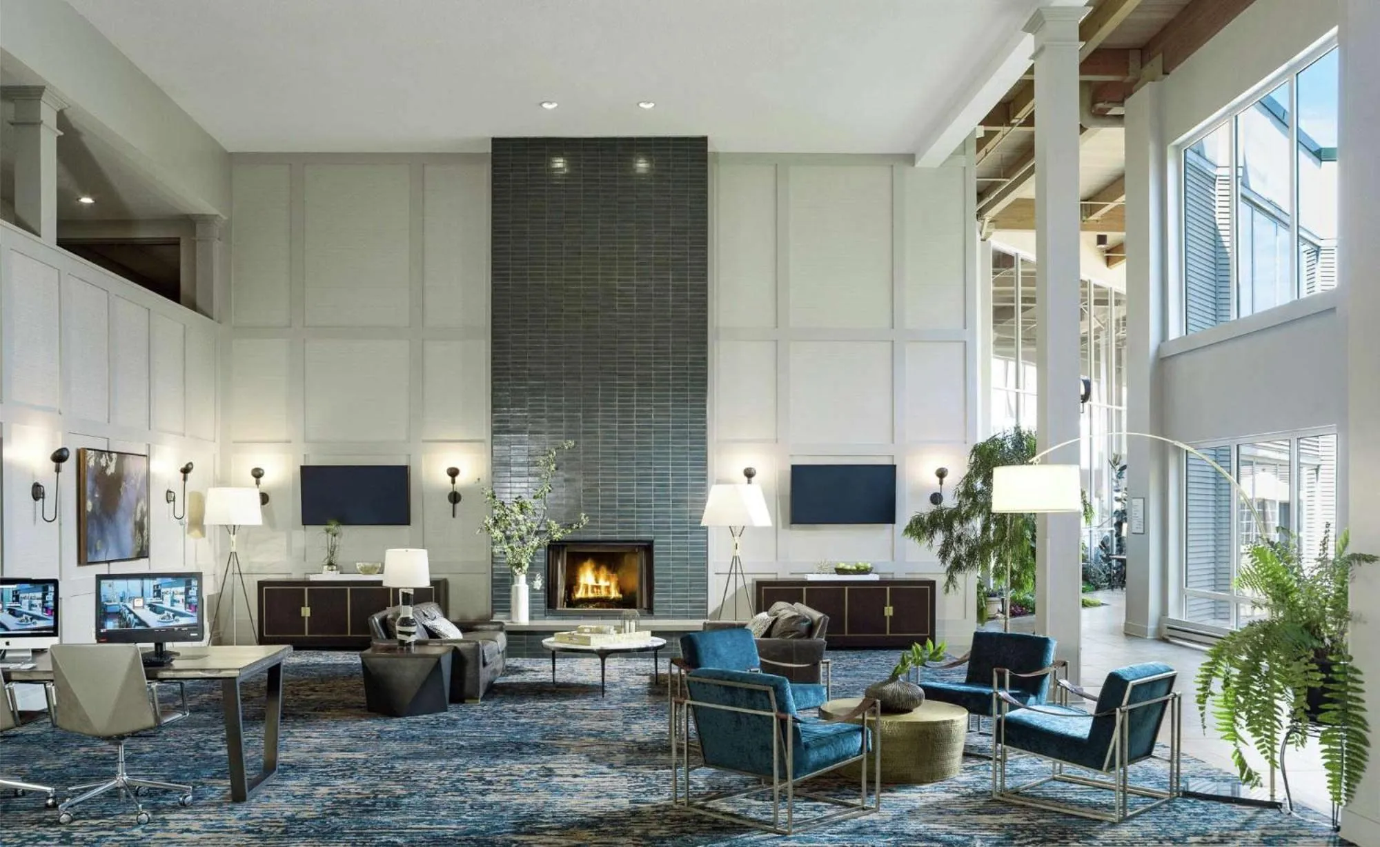Lobby or reception in DoubleTree by Hilton Hotel Burlington Vermont