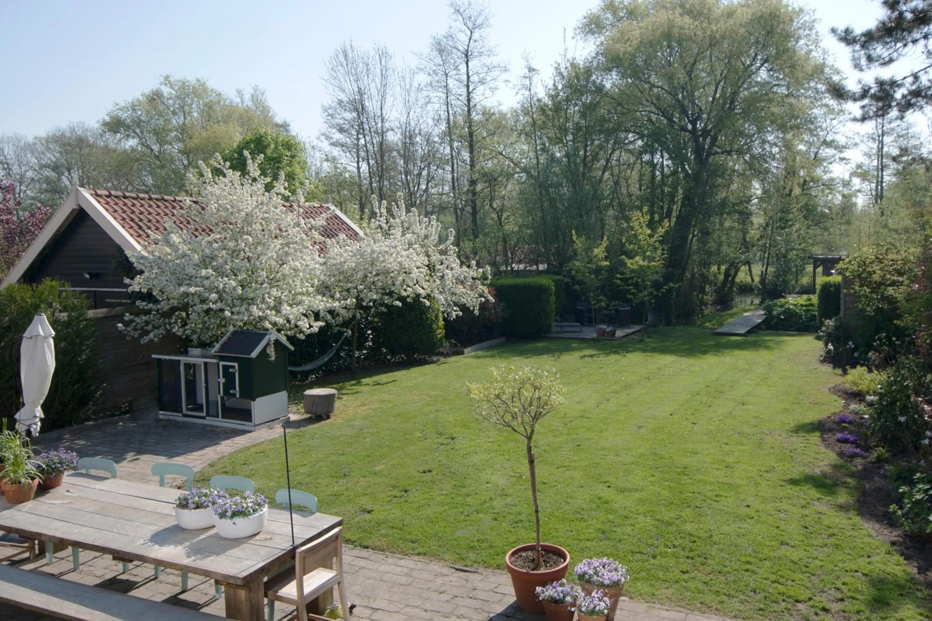 Garden view in B & B Meet the Dutch