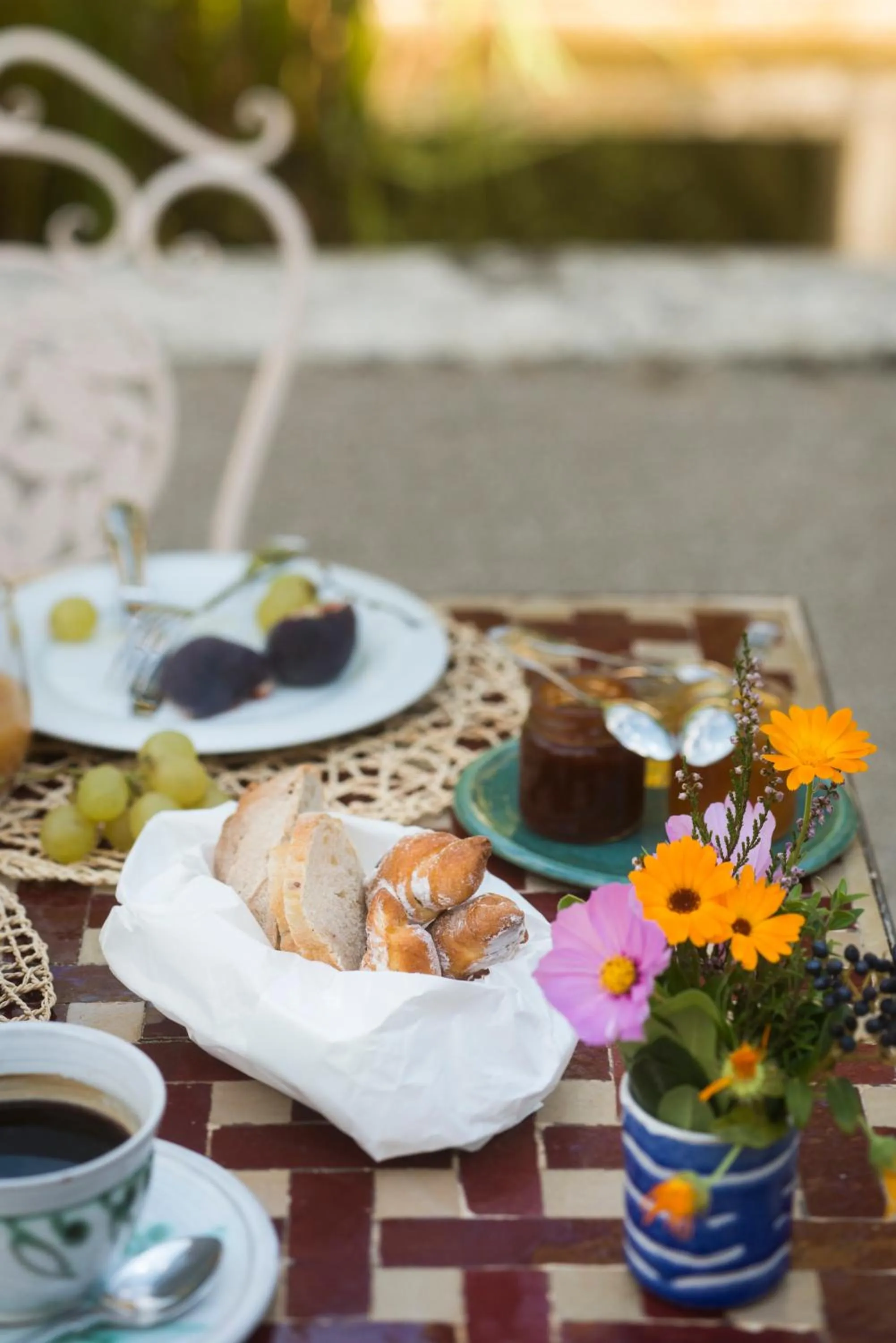 Breakfast in Borgo Pignano Volterra Tuscany