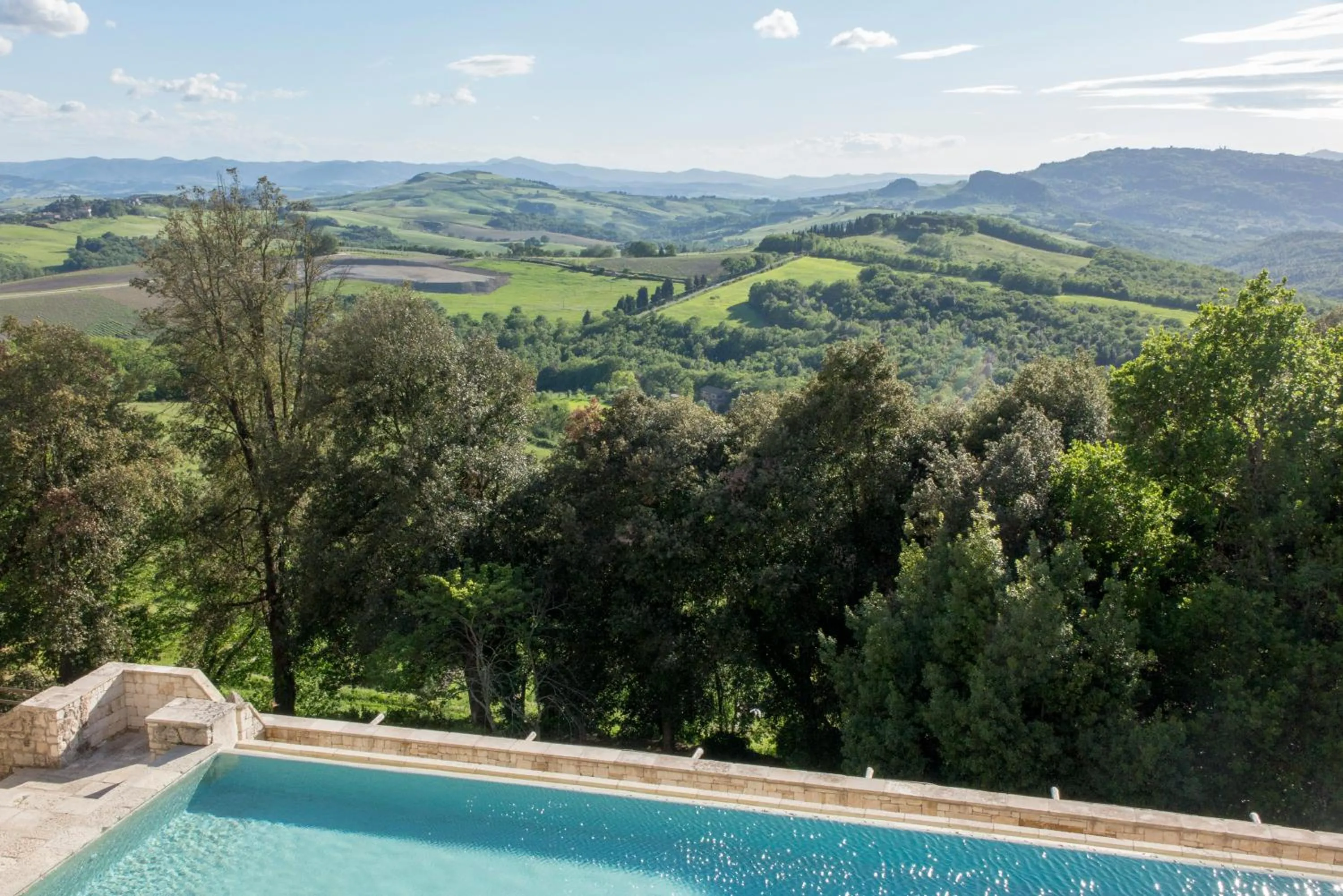 Swimming pool in Borgo Pignano Volterra Tuscany