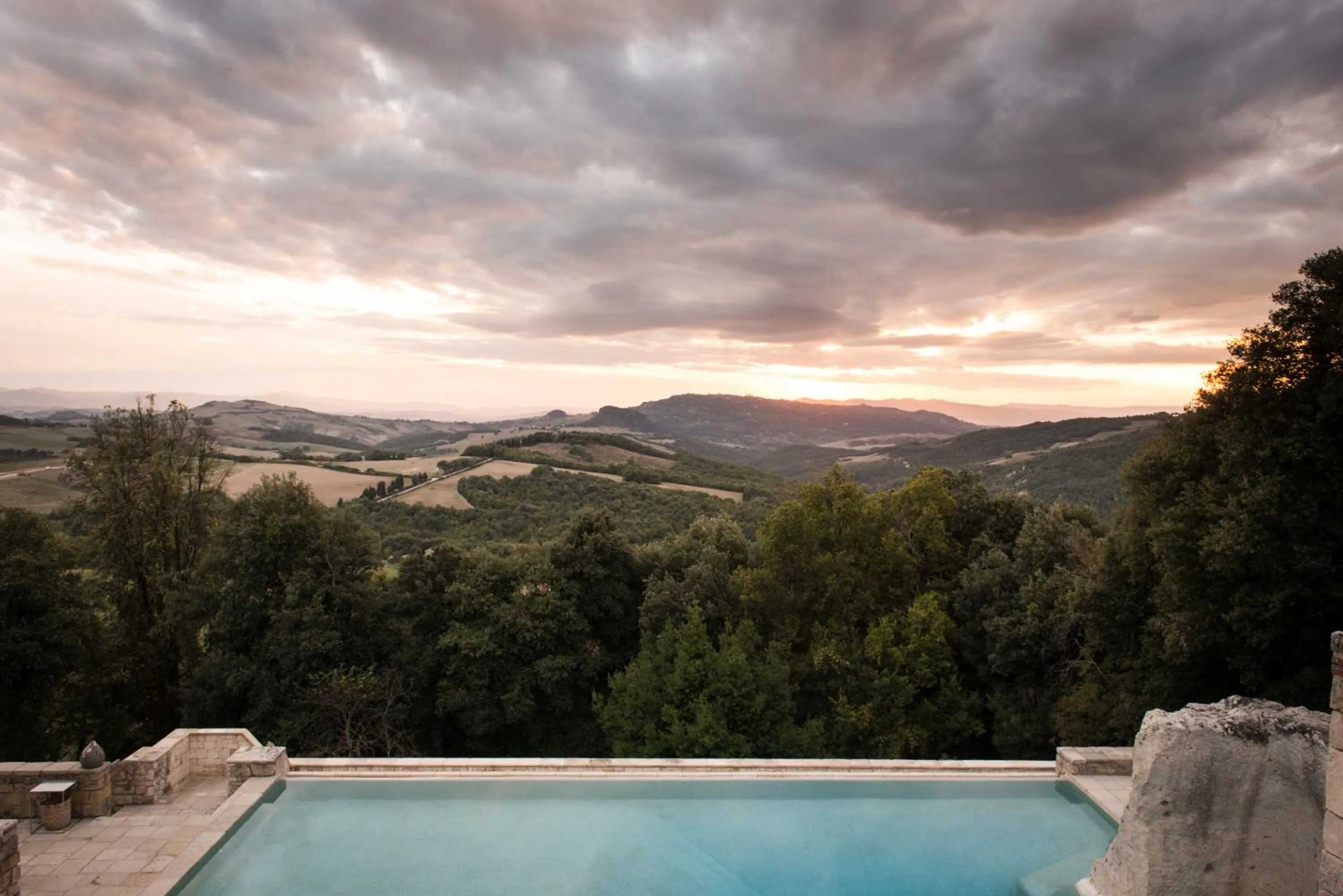 Swimming pool in Borgo Pignano Volterra Tuscany