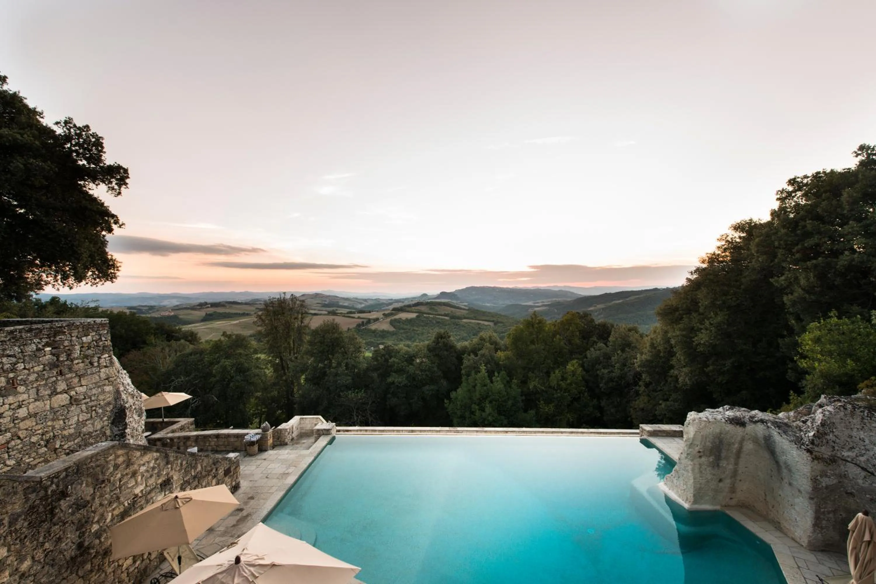 Swimming pool in Borgo Pignano Volterra Tuscany