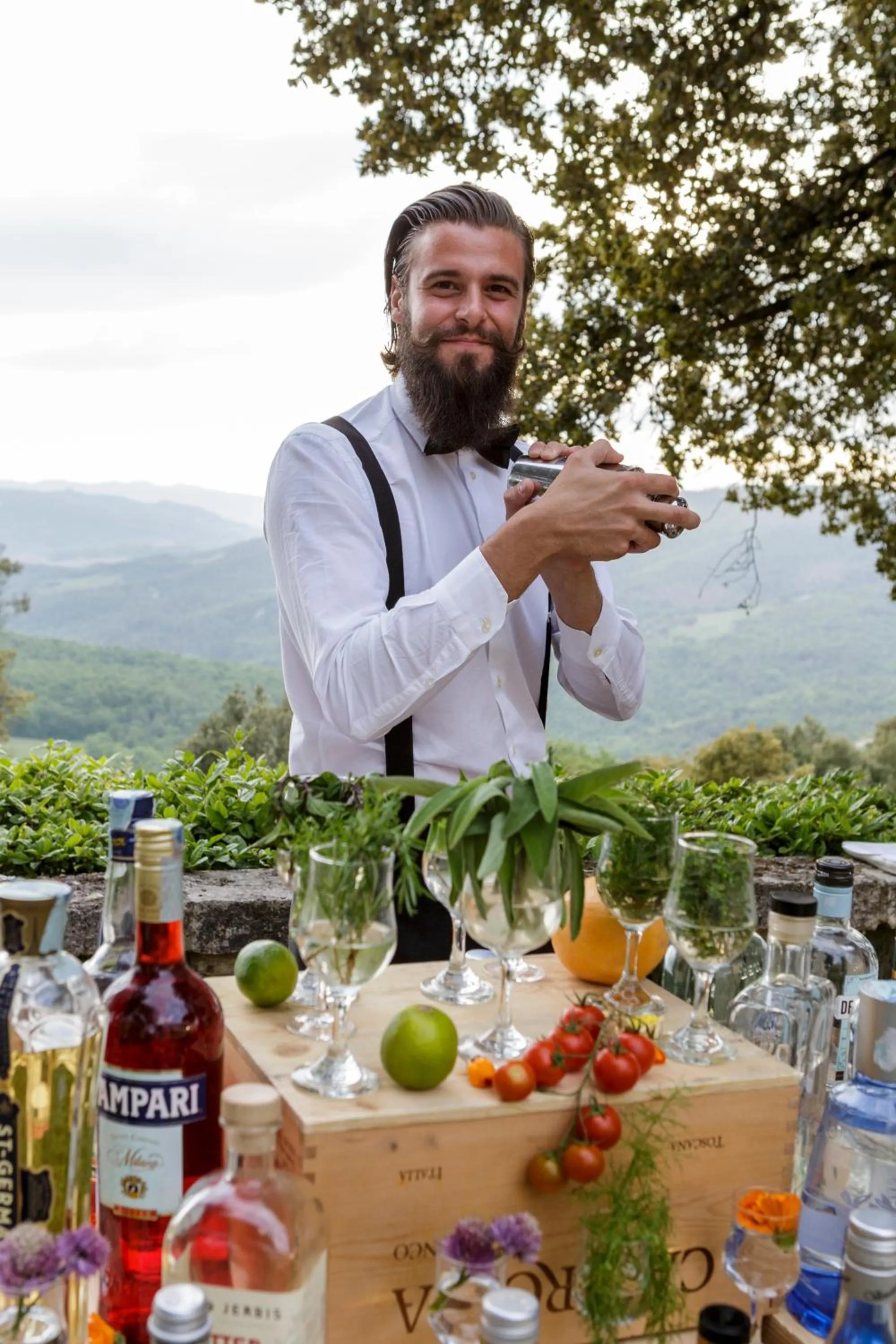 Drinks in Borgo Pignano Volterra Tuscany