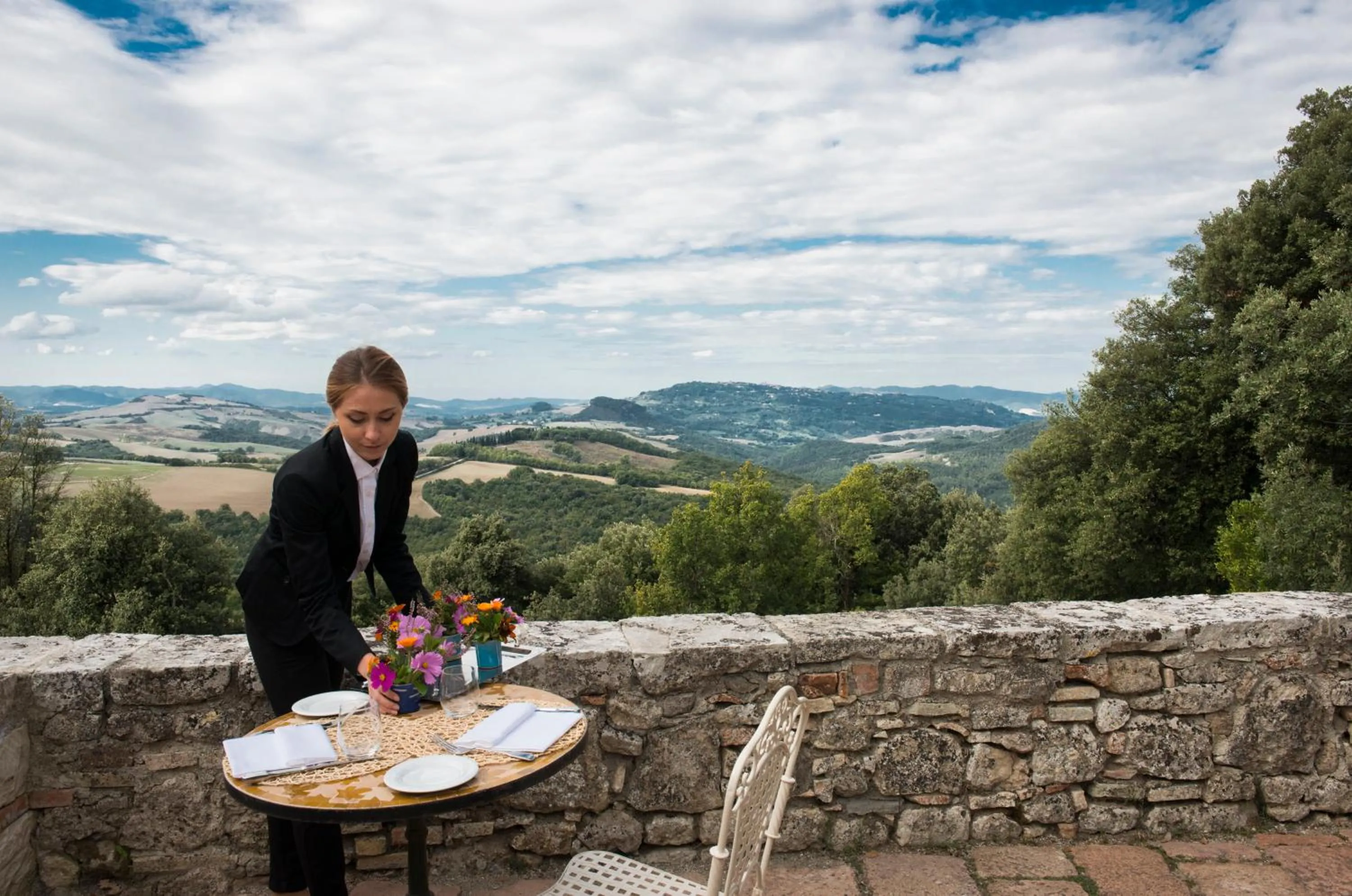 Mountain view in Borgo Pignano Volterra Tuscany
