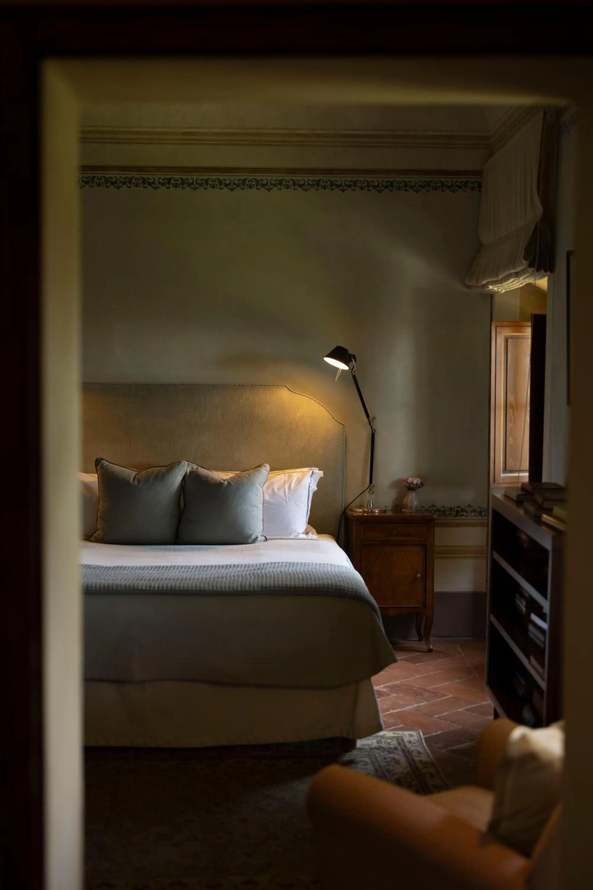 Bedroom, Bed in Borgo Pignano Volterra Tuscany