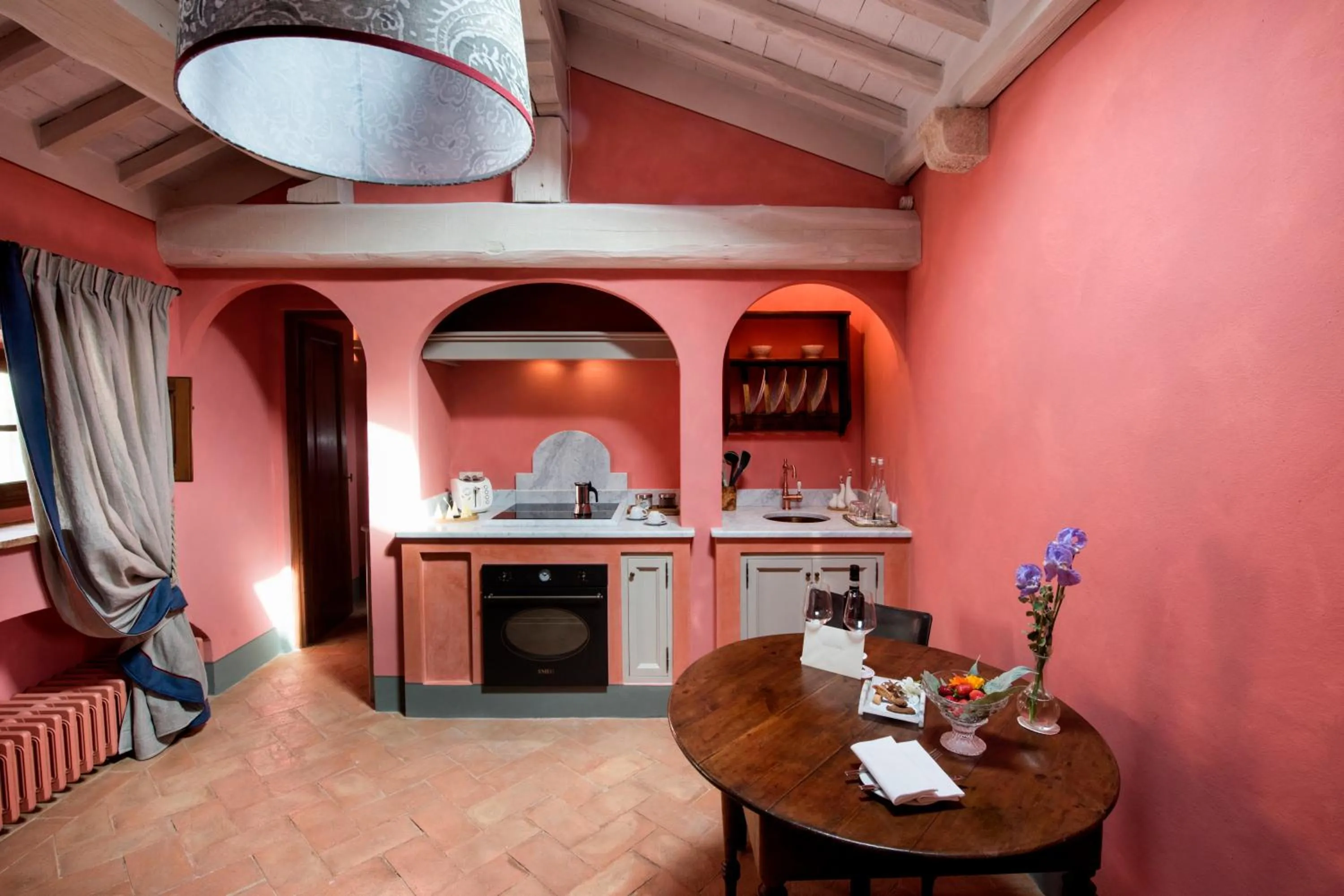 Kitchen or kitchenette in Borgo Pignano Volterra Tuscany
