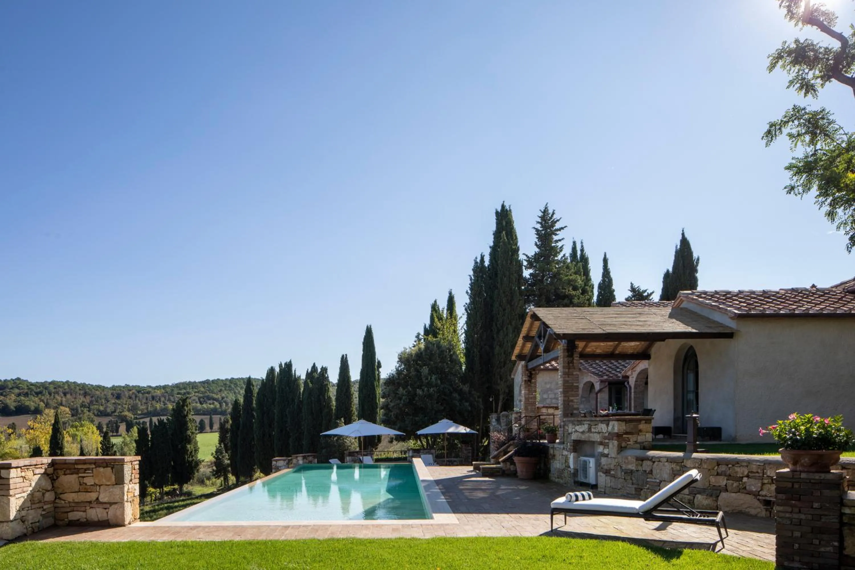 Garden in Borgo Pignano Volterra Tuscany