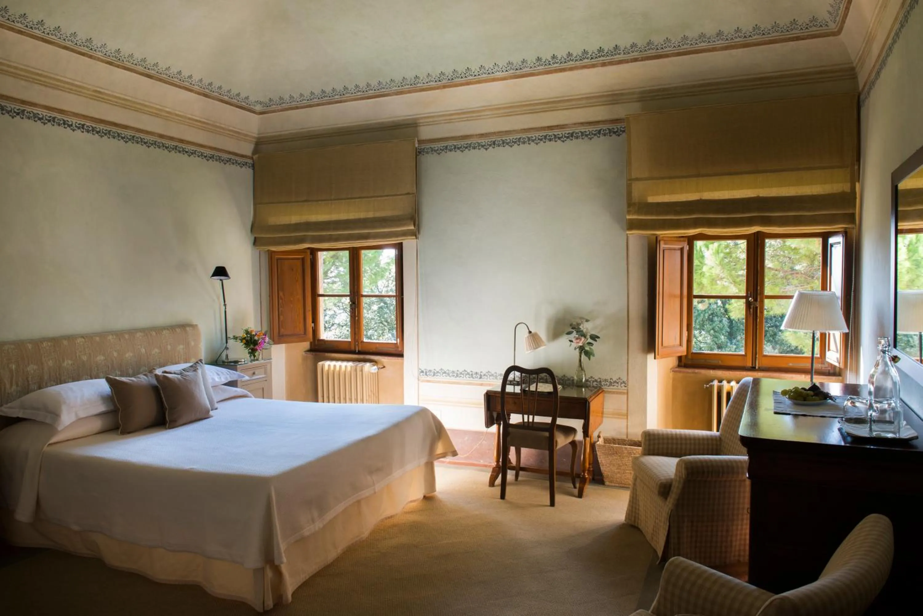 Bedroom, Bed in Borgo Pignano Volterra Tuscany