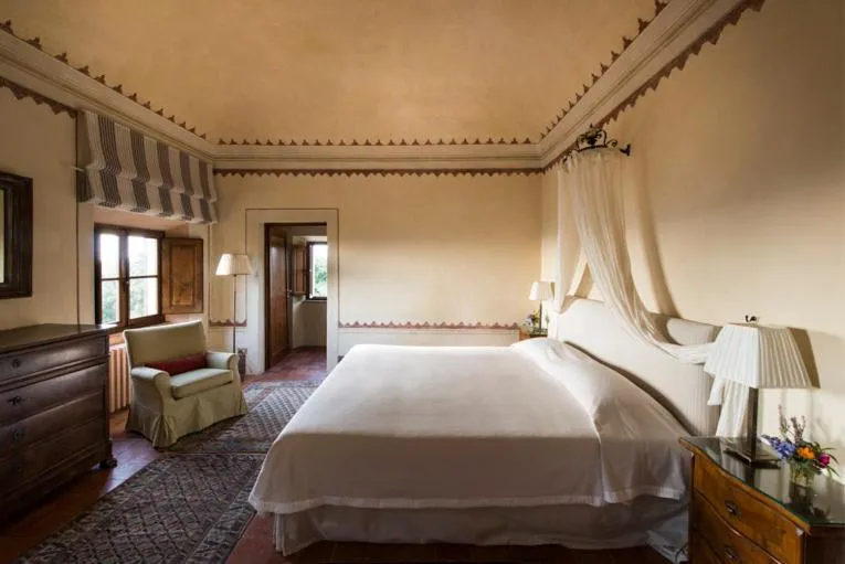 Bedroom, Bed in Borgo Pignano Volterra Tuscany