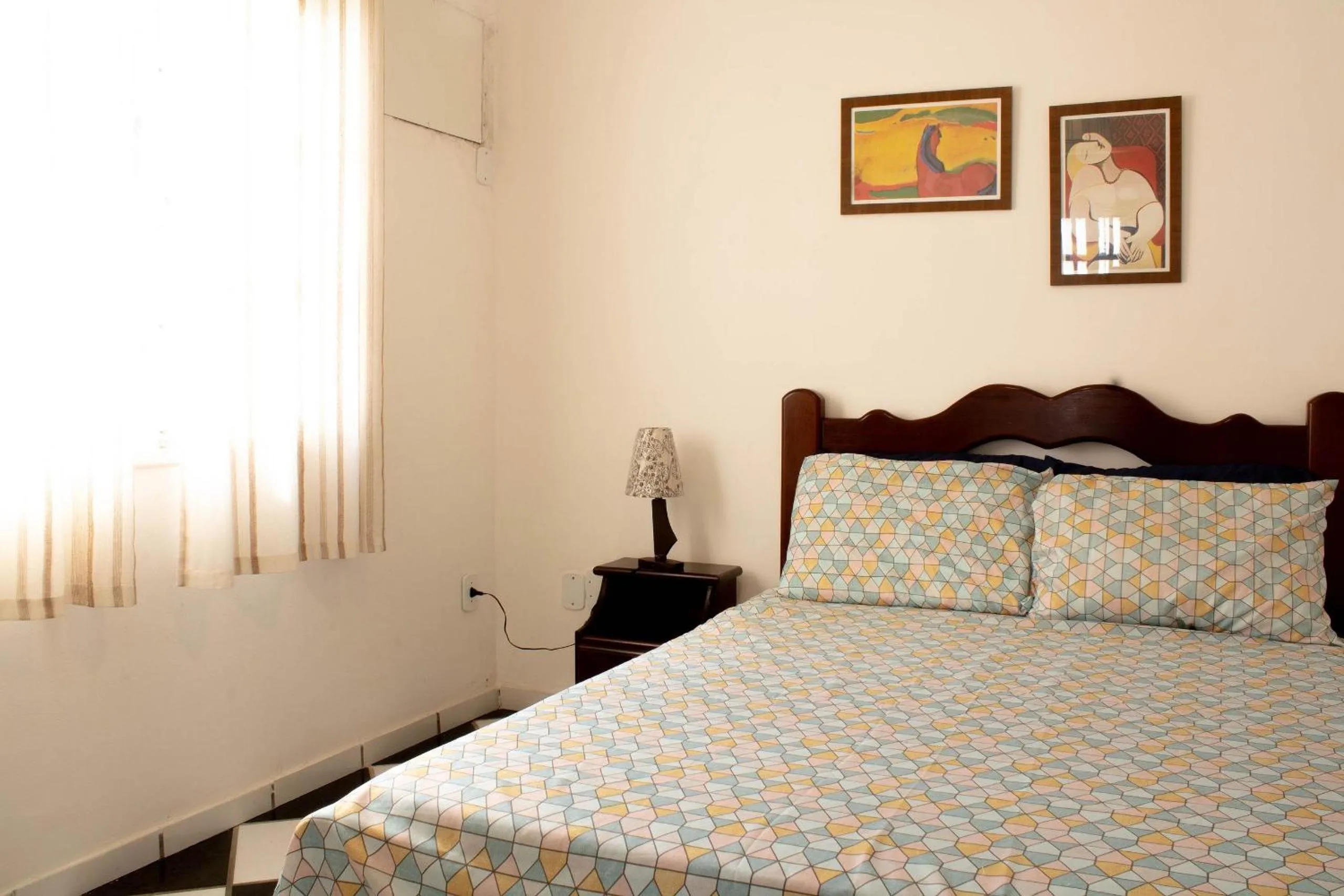 Bedroom, Bed in DUNAS BEACH - (Praia de Dunas e Forte) - Arejado e luminoso com amplo espaço esterno e churrasqueira.