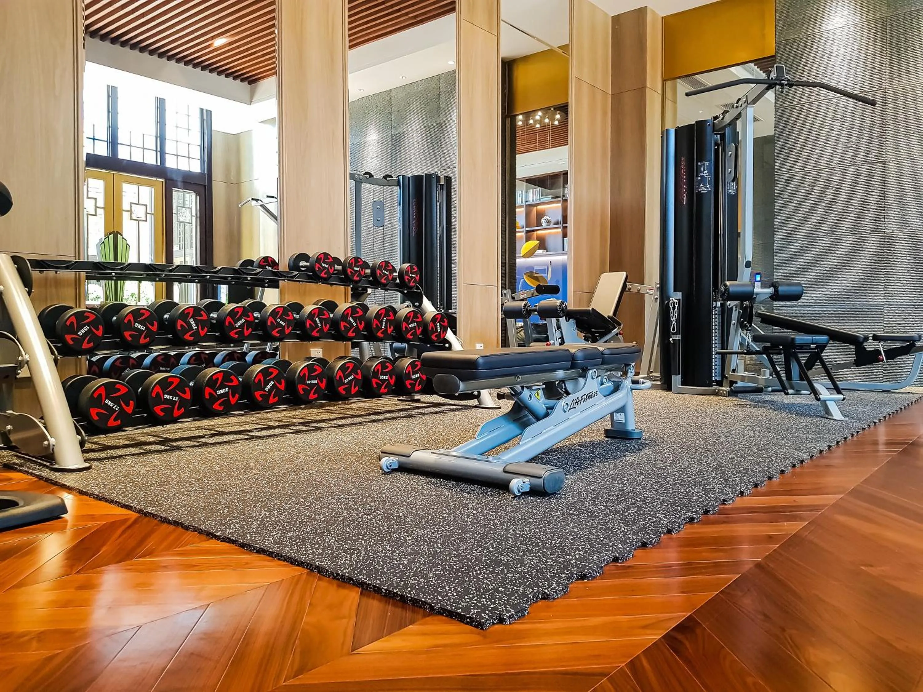 Fitness centre/facilities in Jin Bei Palace Hotel