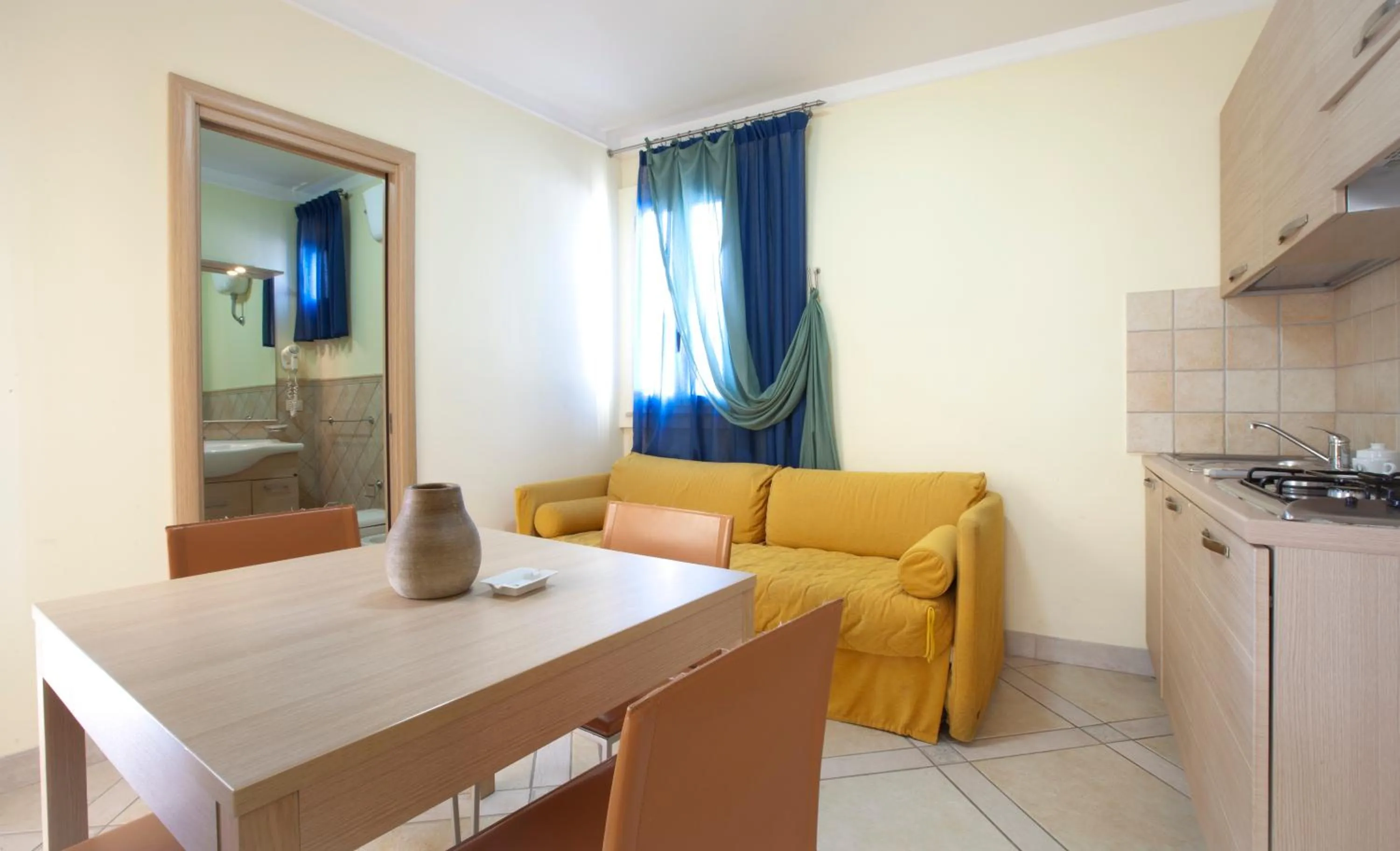 Seating area in Posidonia Residence