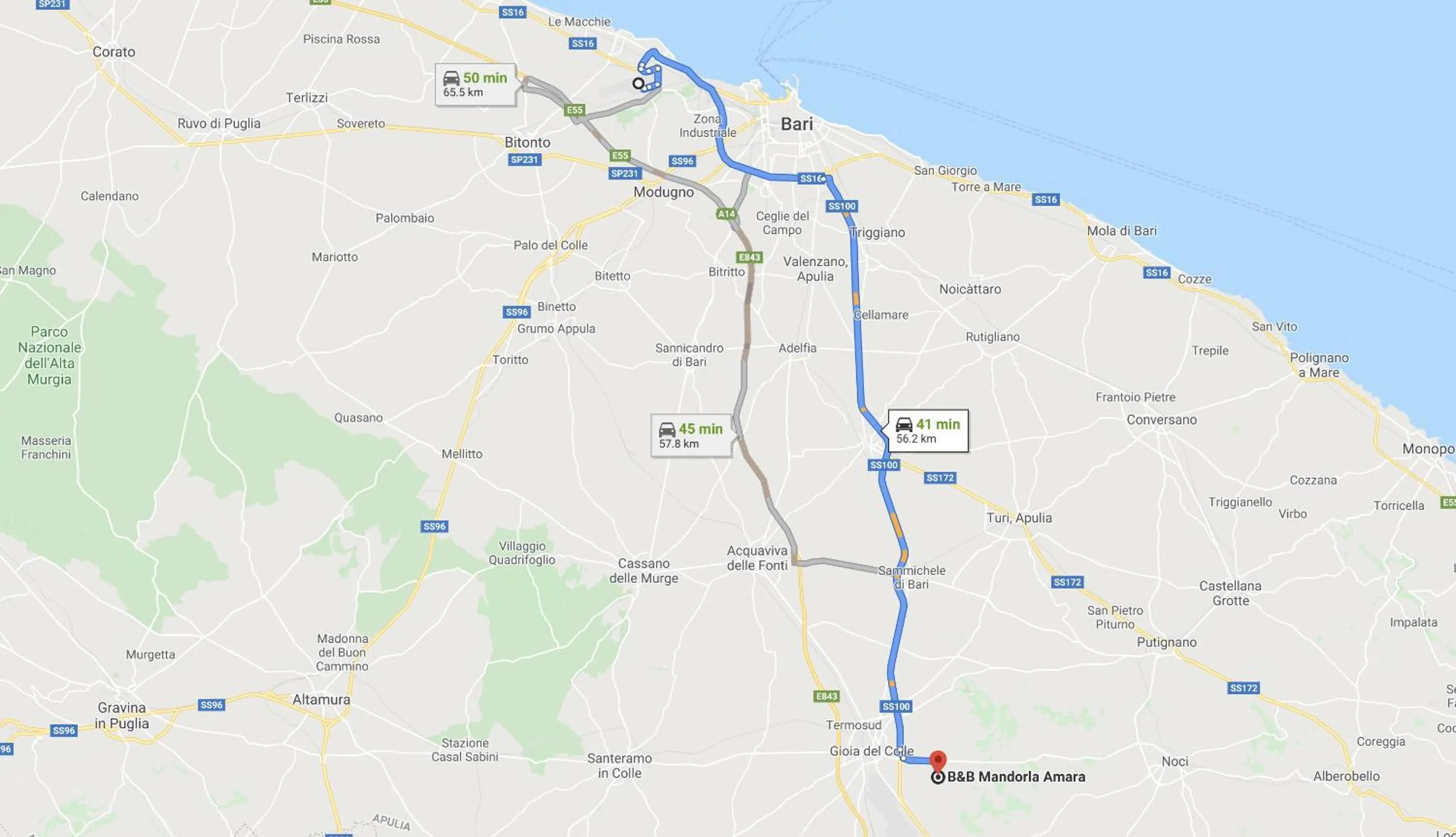 Nearby landmark in B&B Mandorla Amara