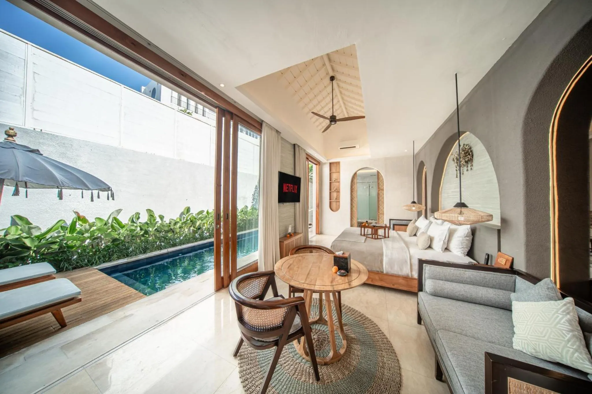Living room in Astera Villa Seminyak by Ini Vie Hospitality