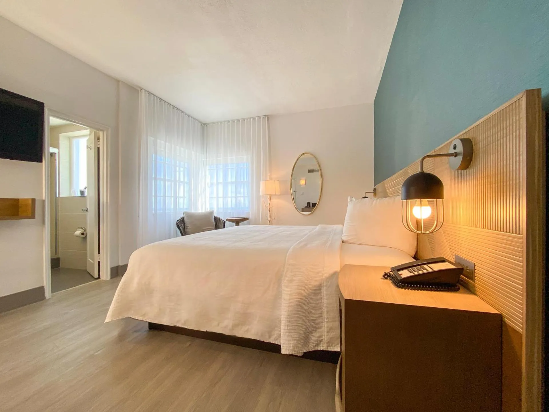 Bed in Marseilles Beachfront Hotel