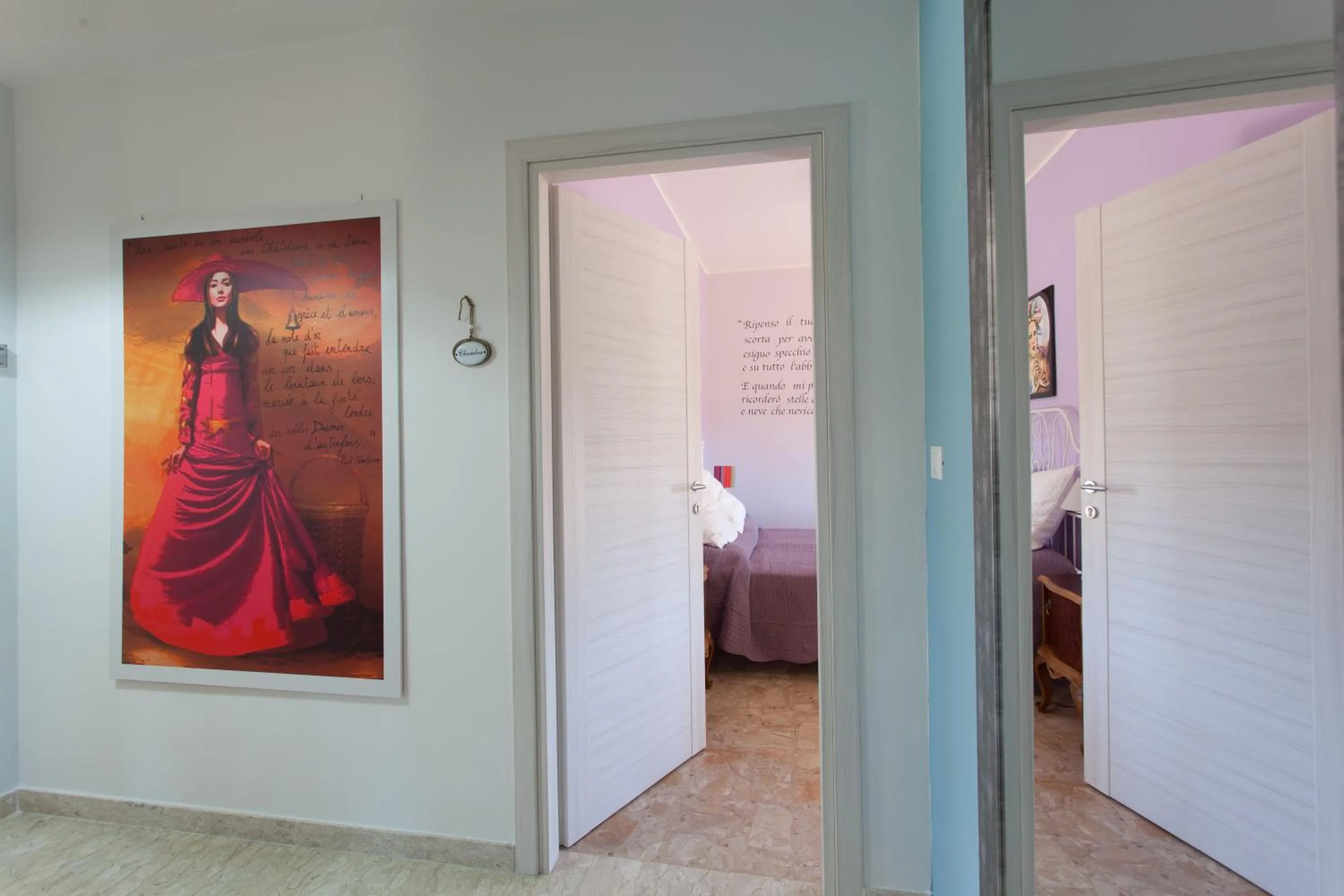 Decorative detail, Bed in B&B I Poeti