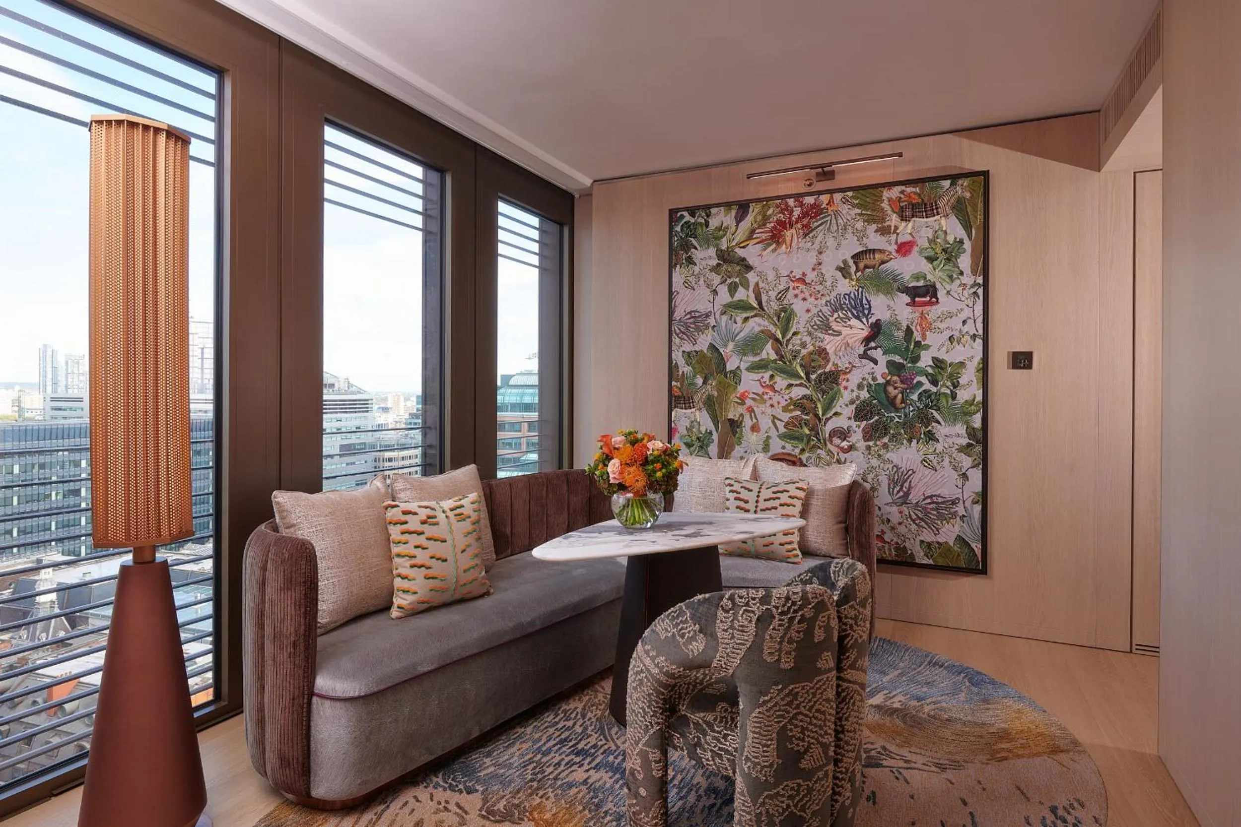 Living room in Pan Pacific London