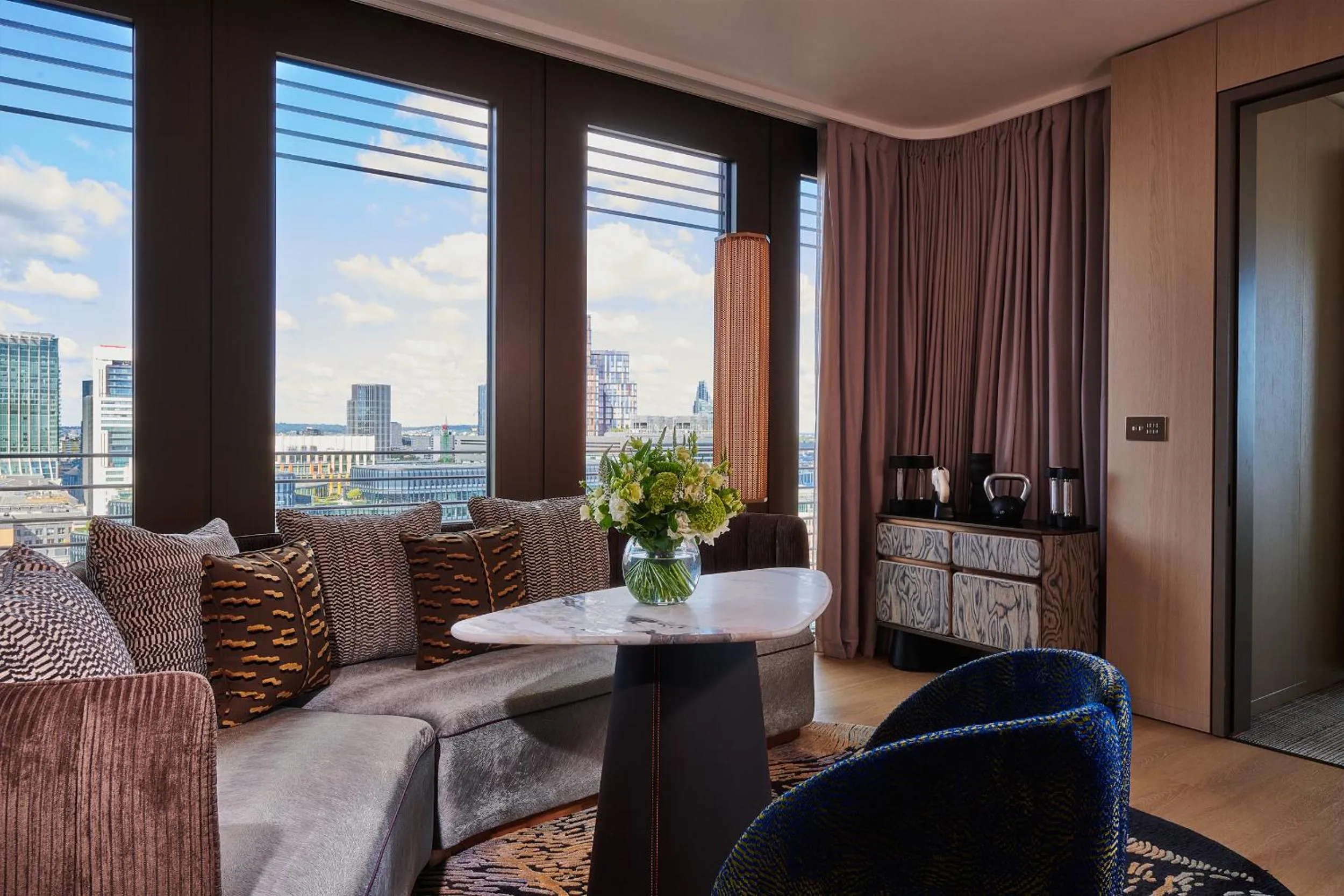 Living room in Pan Pacific London