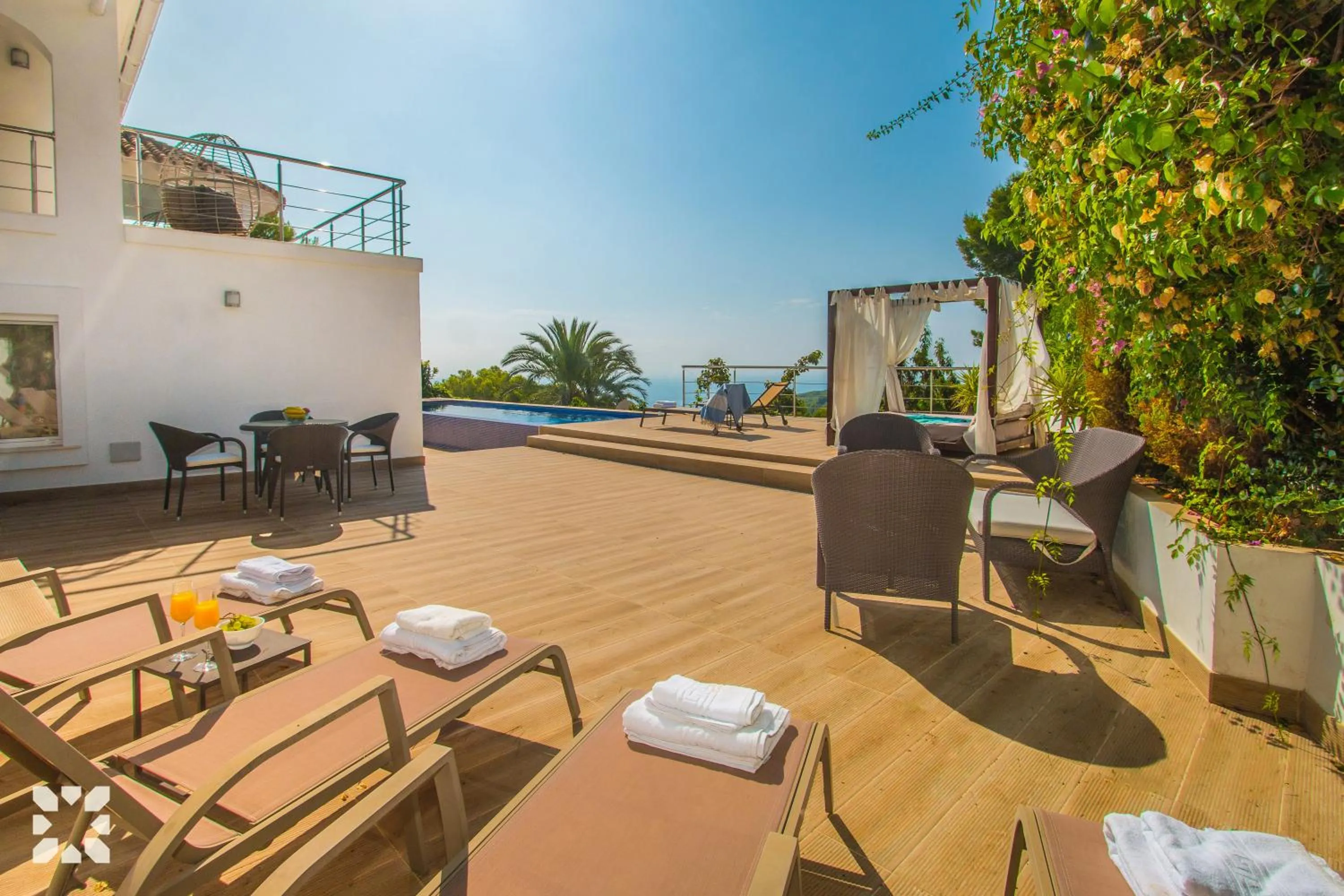 Patio in Villa La Casa Blanca by Abahana Villas