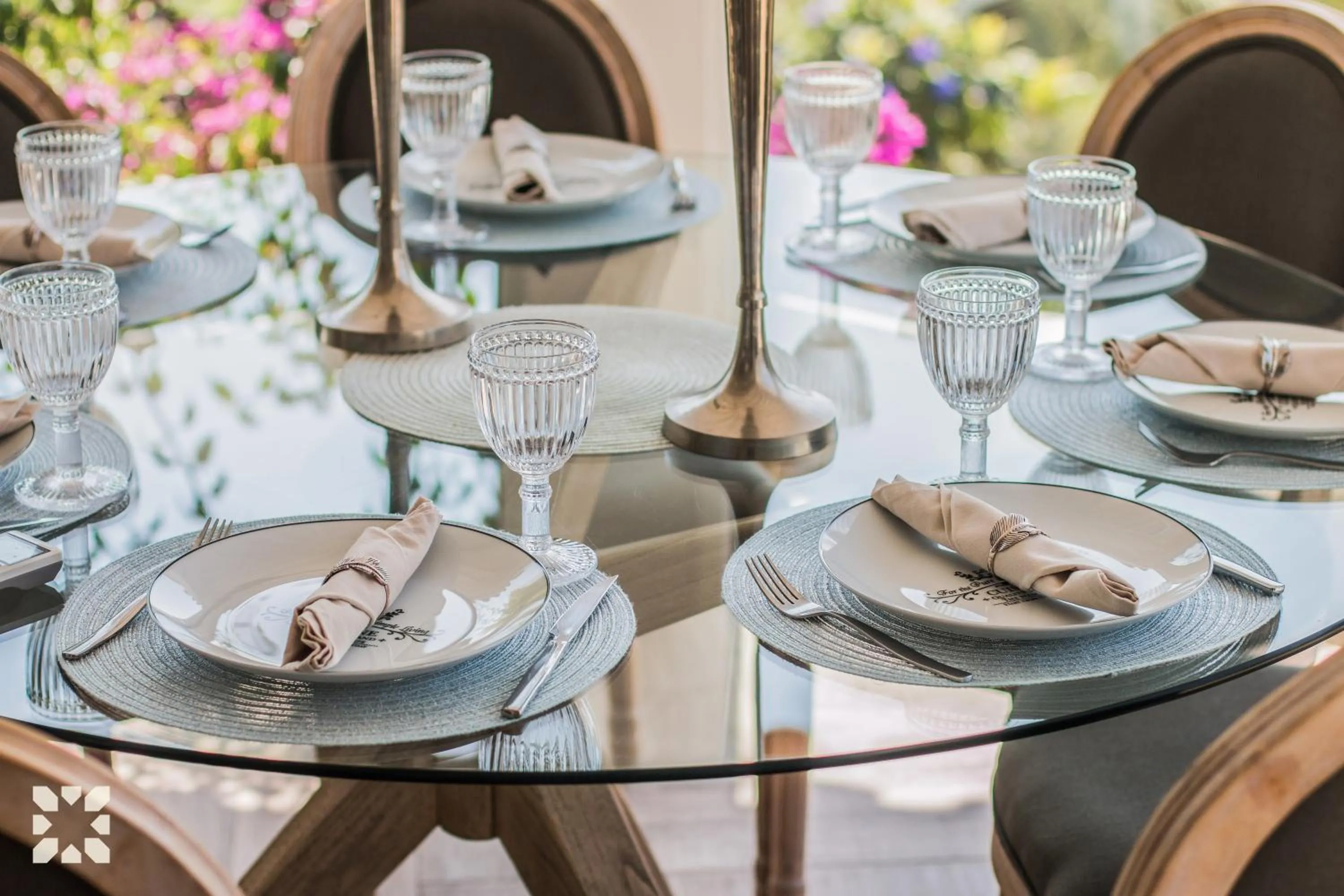 Dining area in Villa La Casa Blanca by Abahana Villas