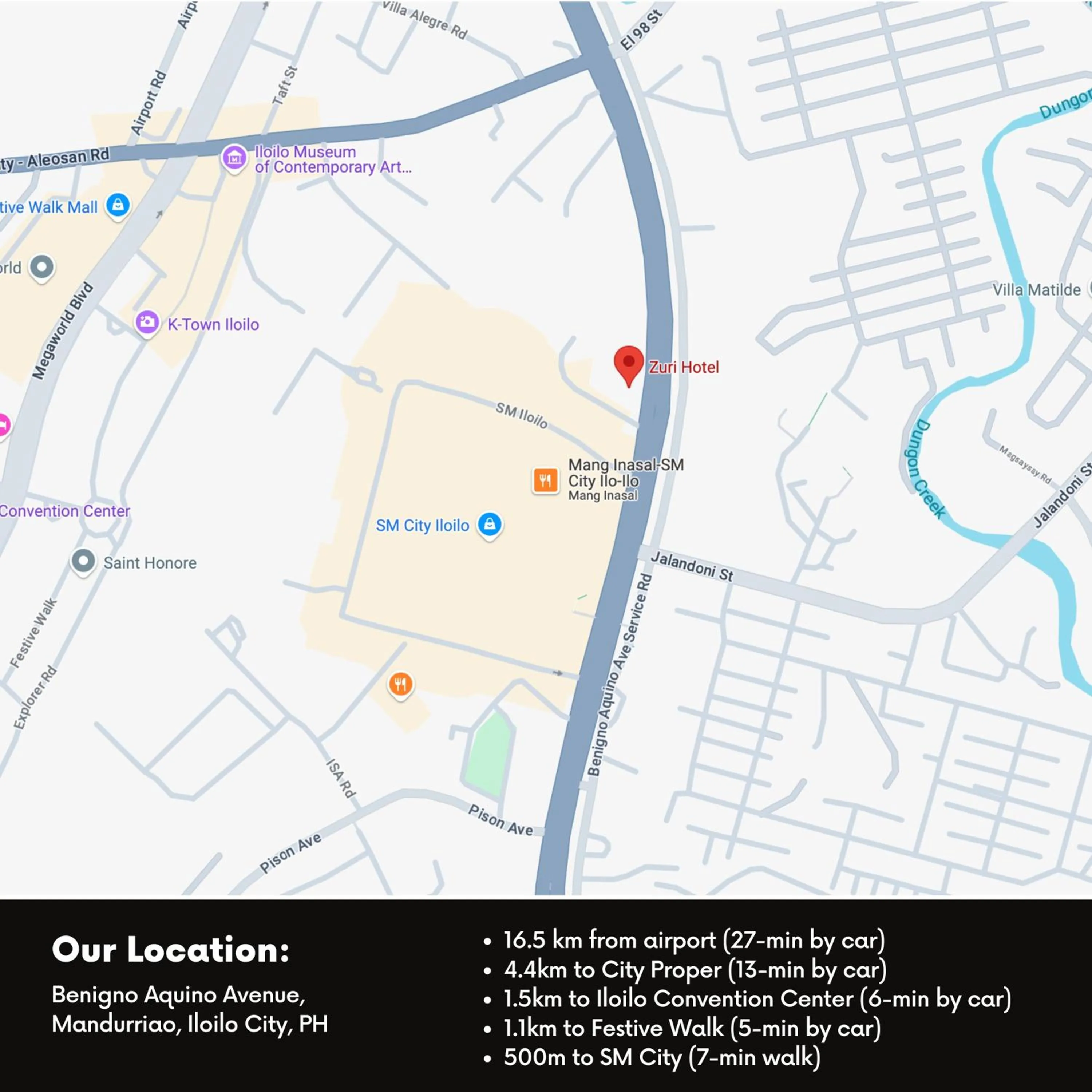 Location in Zuri Hotel